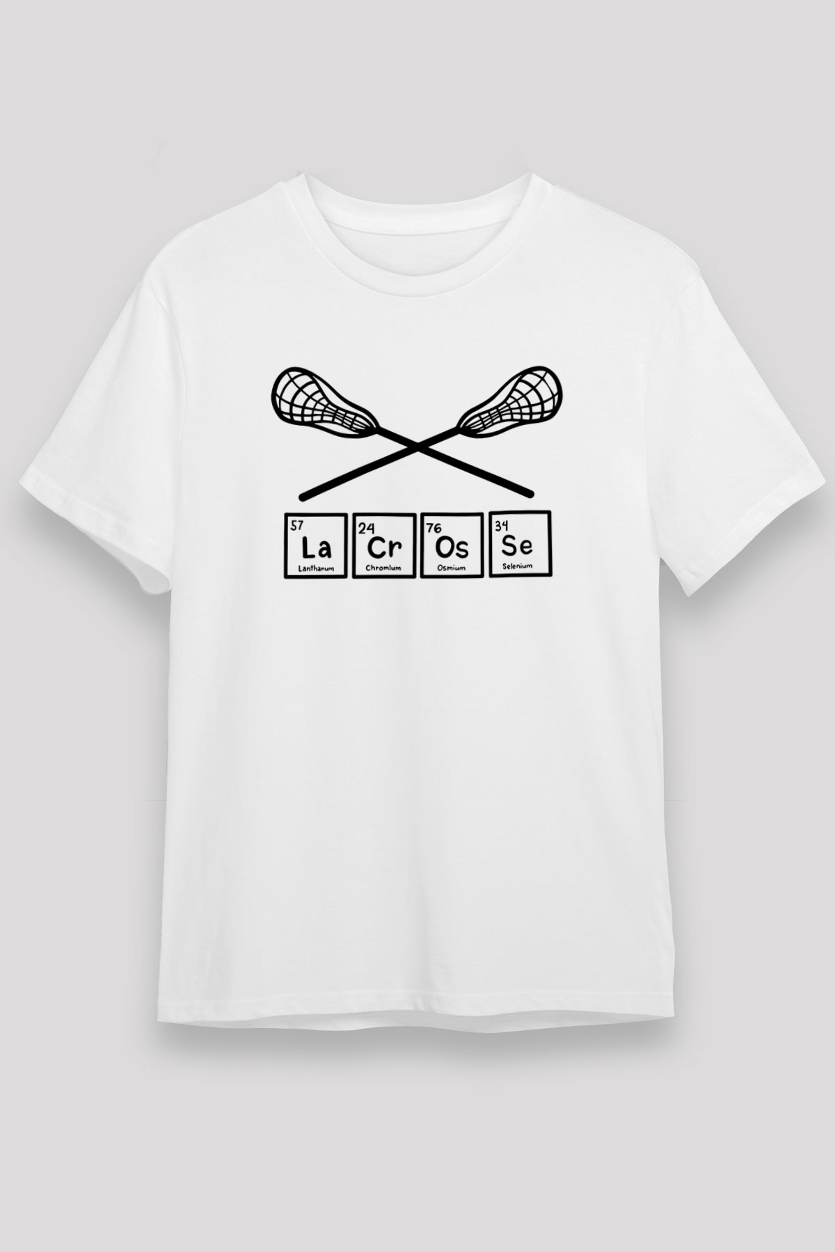 Lakros Baskılı Unisex Beyaz Tişört - Tshirt