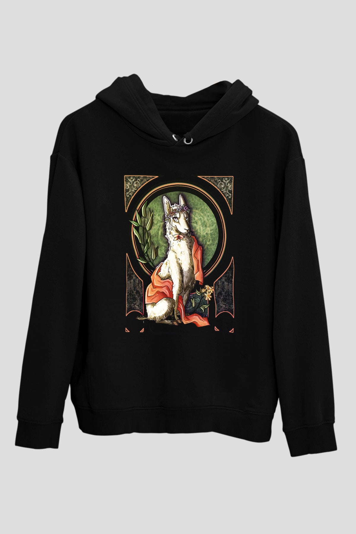 Lama Siyah Unisex Hoodie