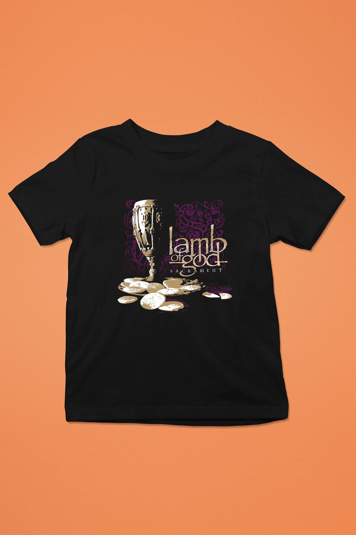 Lamb of God Baskılı Siyah Unisex Çocuk Tişört