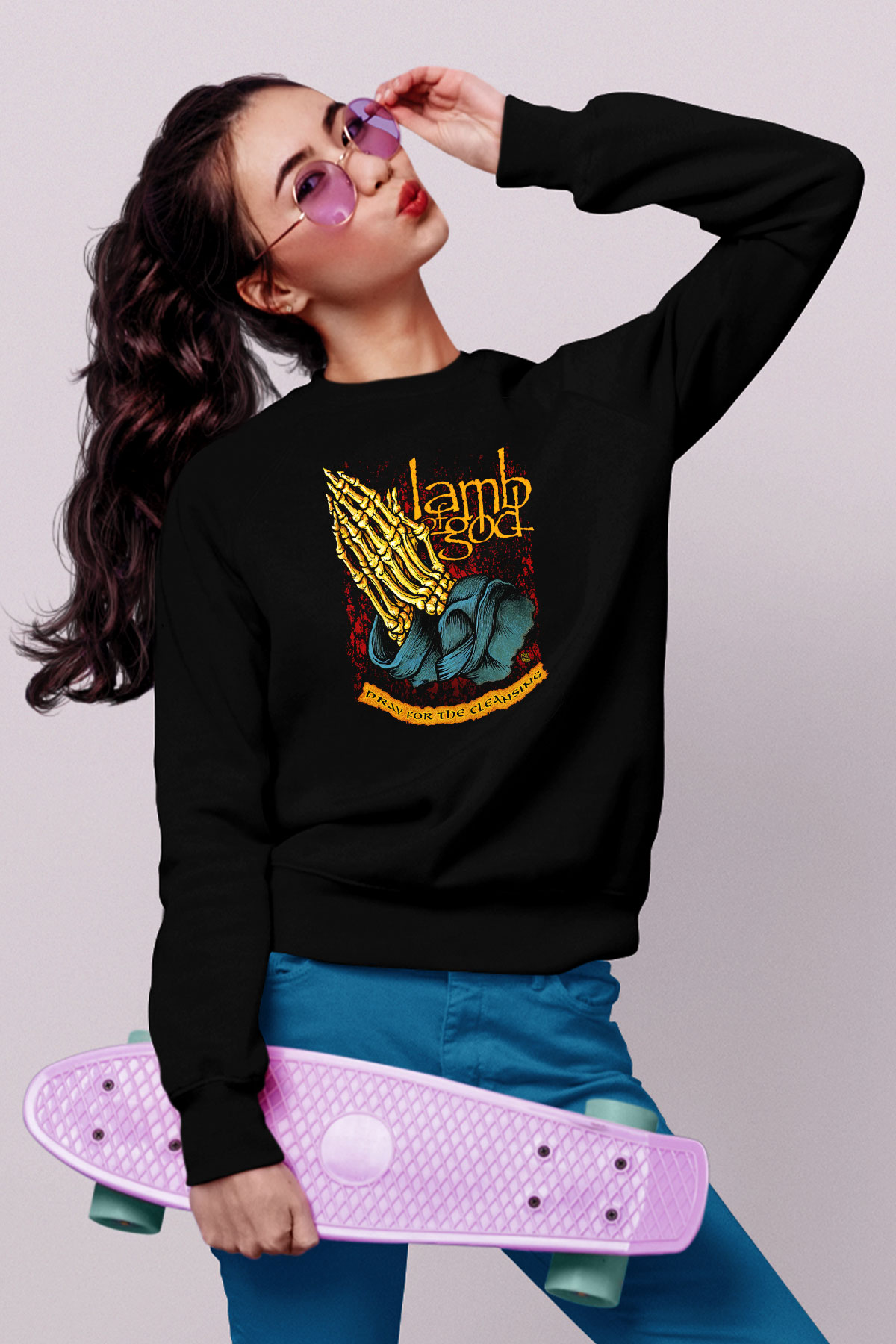 Lamb of God Siyah Unisex Sweatshirt