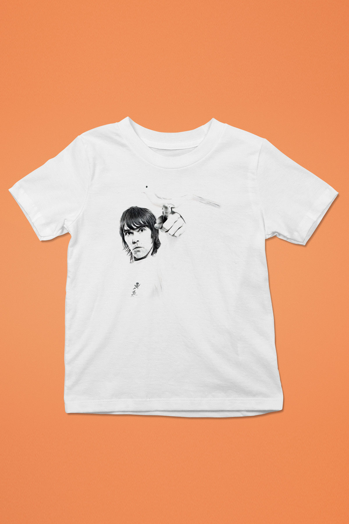 Lan Brown Baskılı Beyaz Unisex Beyaz Çocuk Tişört - Tshirt