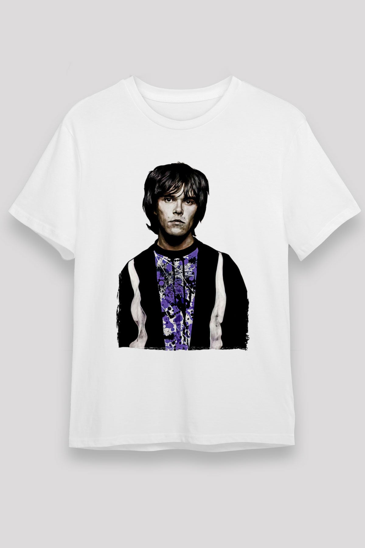 Lan Brown Baskılı Unisex Beyaz Tişört - Tshirt