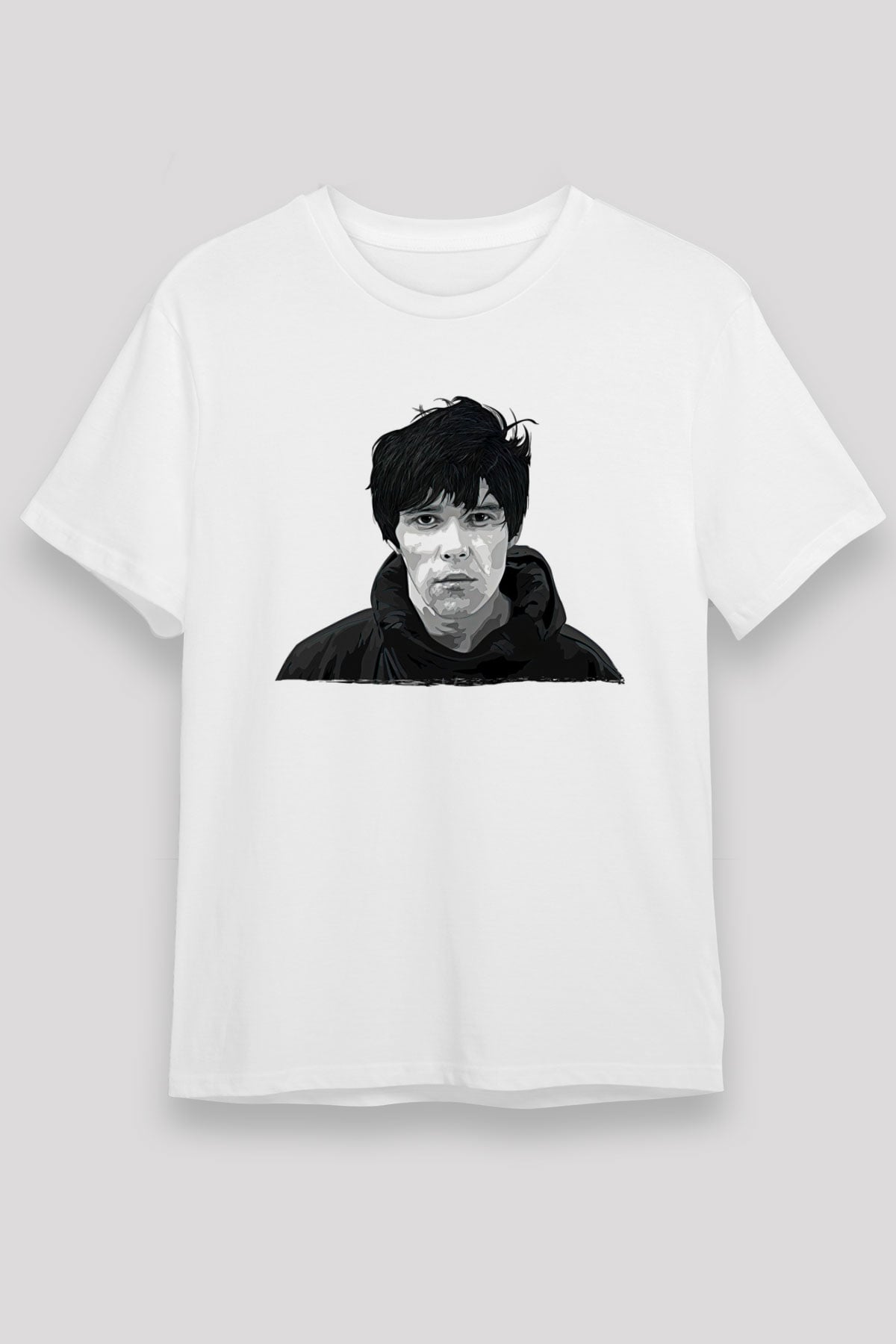 Lan Brown Baskılı Unisex Beyaz Tişört - Tshirt