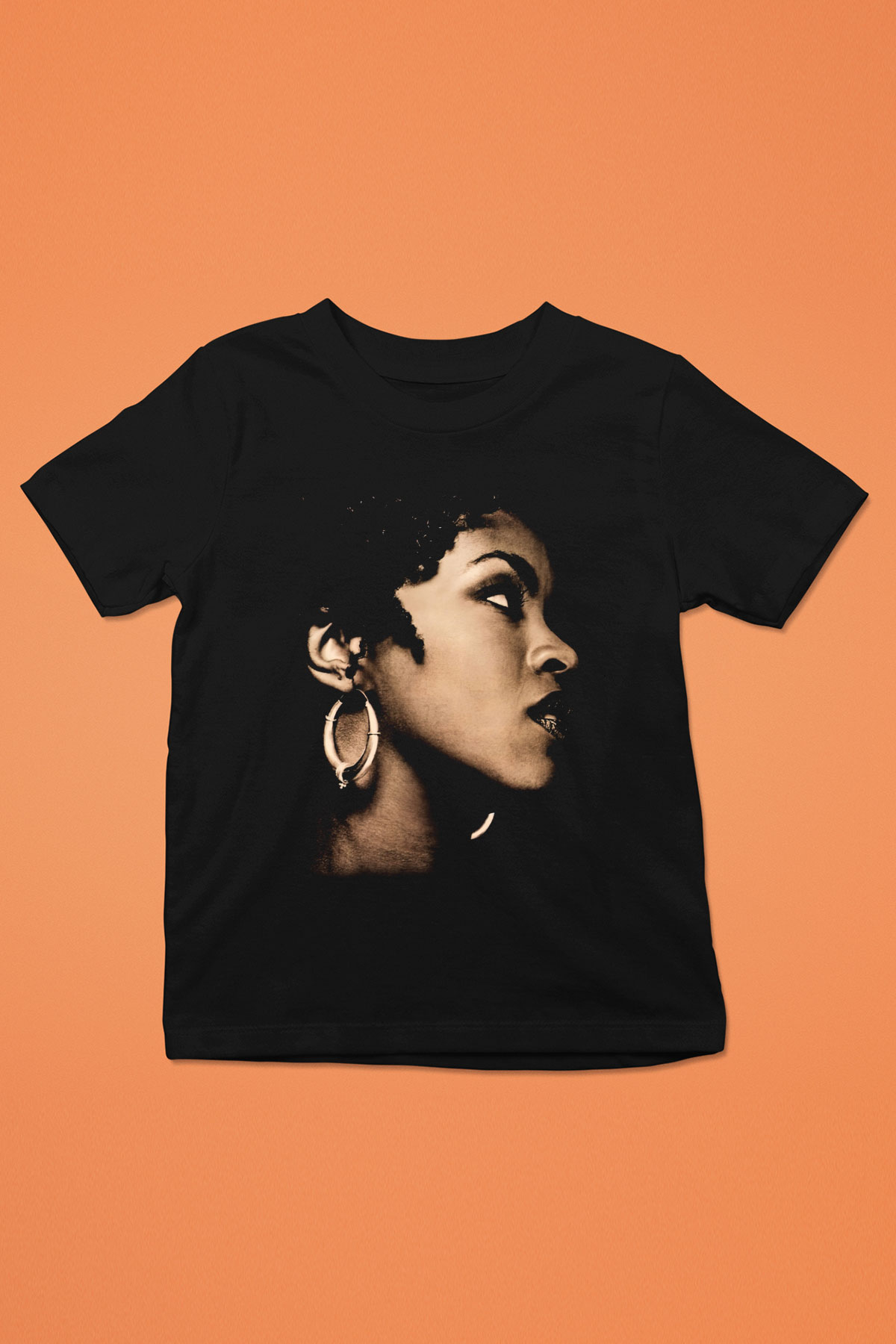 Lauryn Hill Baskılı Siyah Unisex Çocuk Tişört