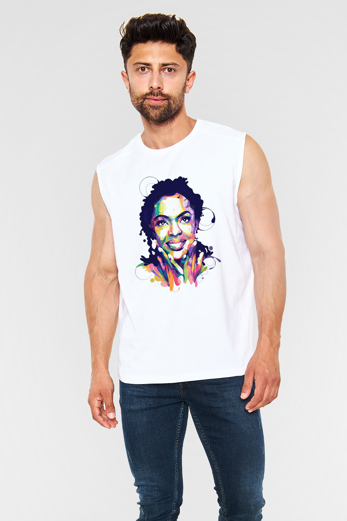 Lauryn Hill Beyaz Unisex Kolsuz Tişört