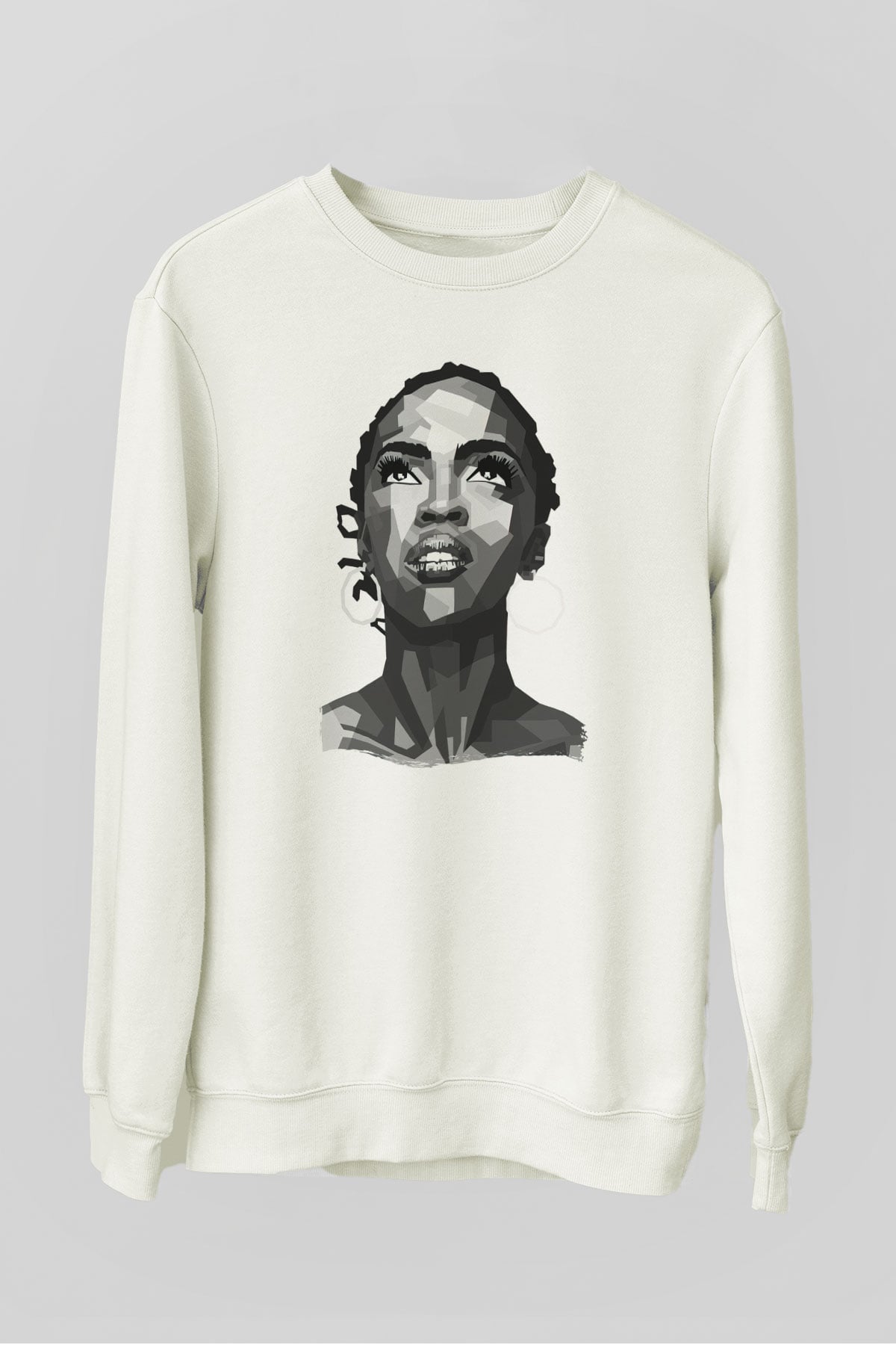 Lauryn Hill Beyaz Unisex Sweatshirt