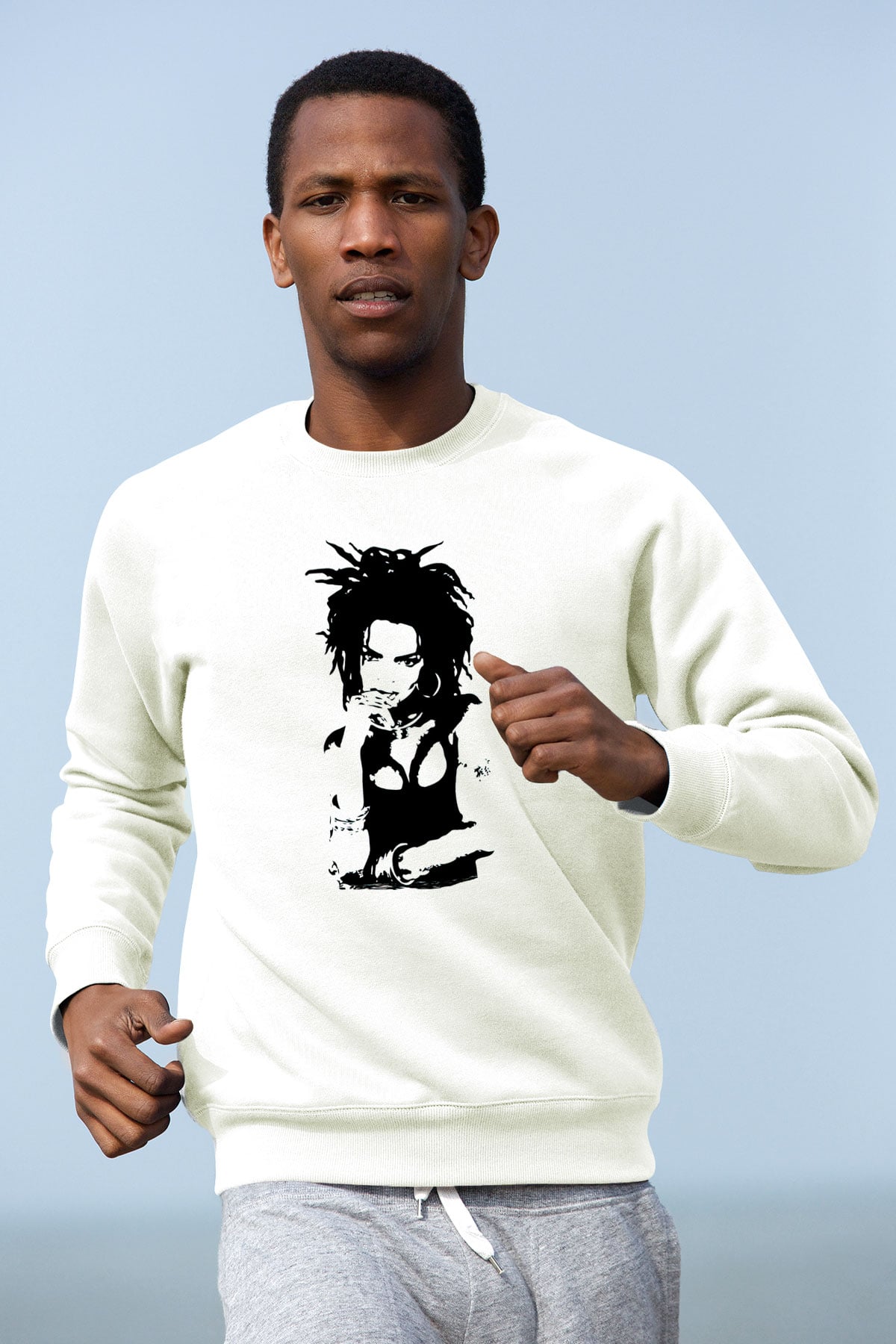 Lauryn Hill Beyaz Unisex Sweatshirt