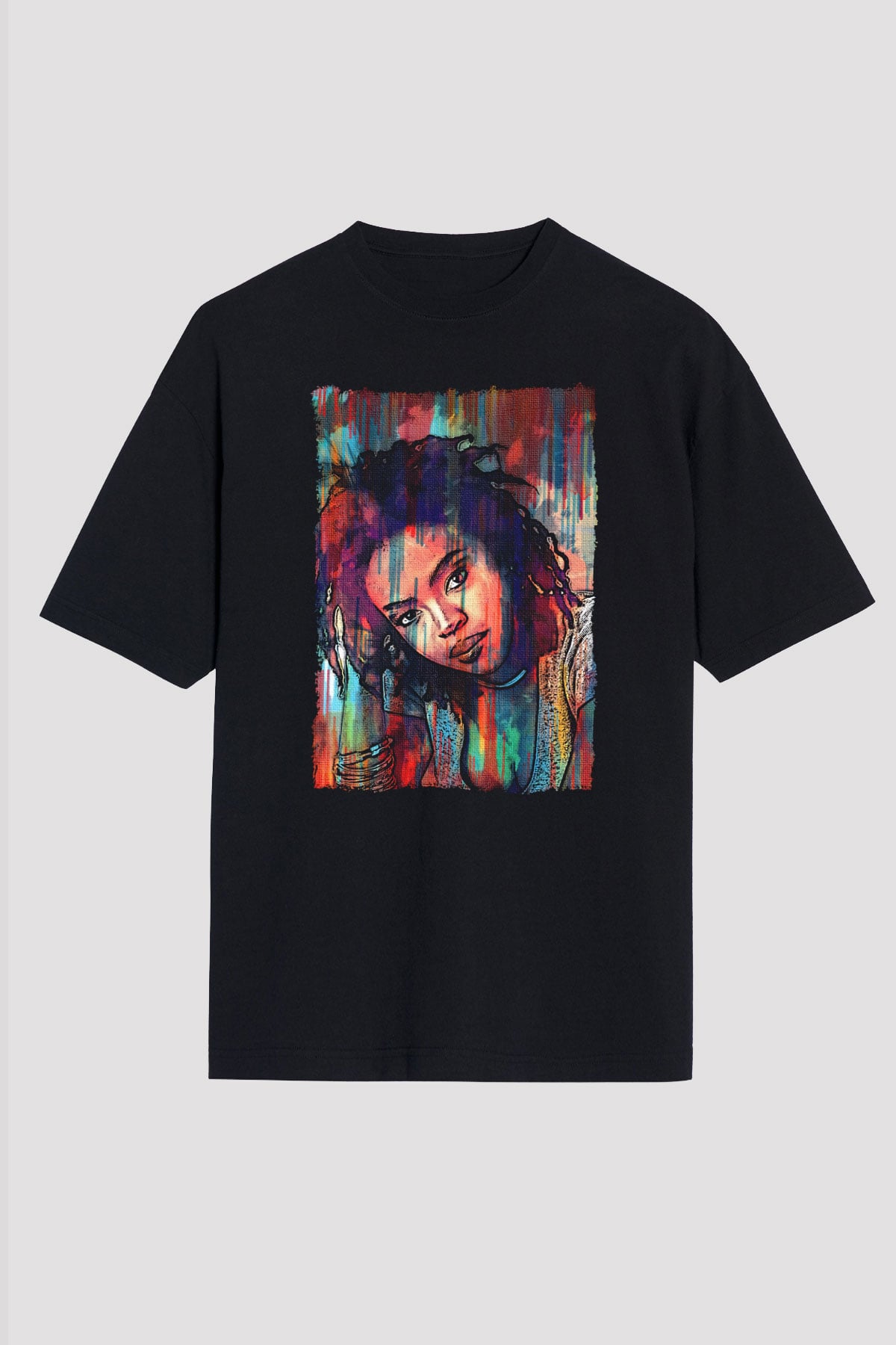 Lauryn Hill Siyah Oversize Tişört Oversize T-shirt - TişörtFabrikası