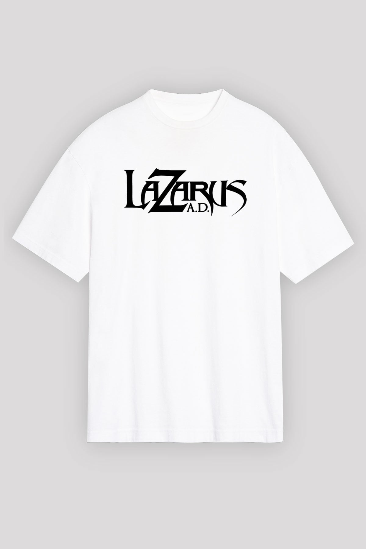 Lazarus A.D. Beyaz Oversize Tişört Oversize T-shirt - TişörtFabrikası