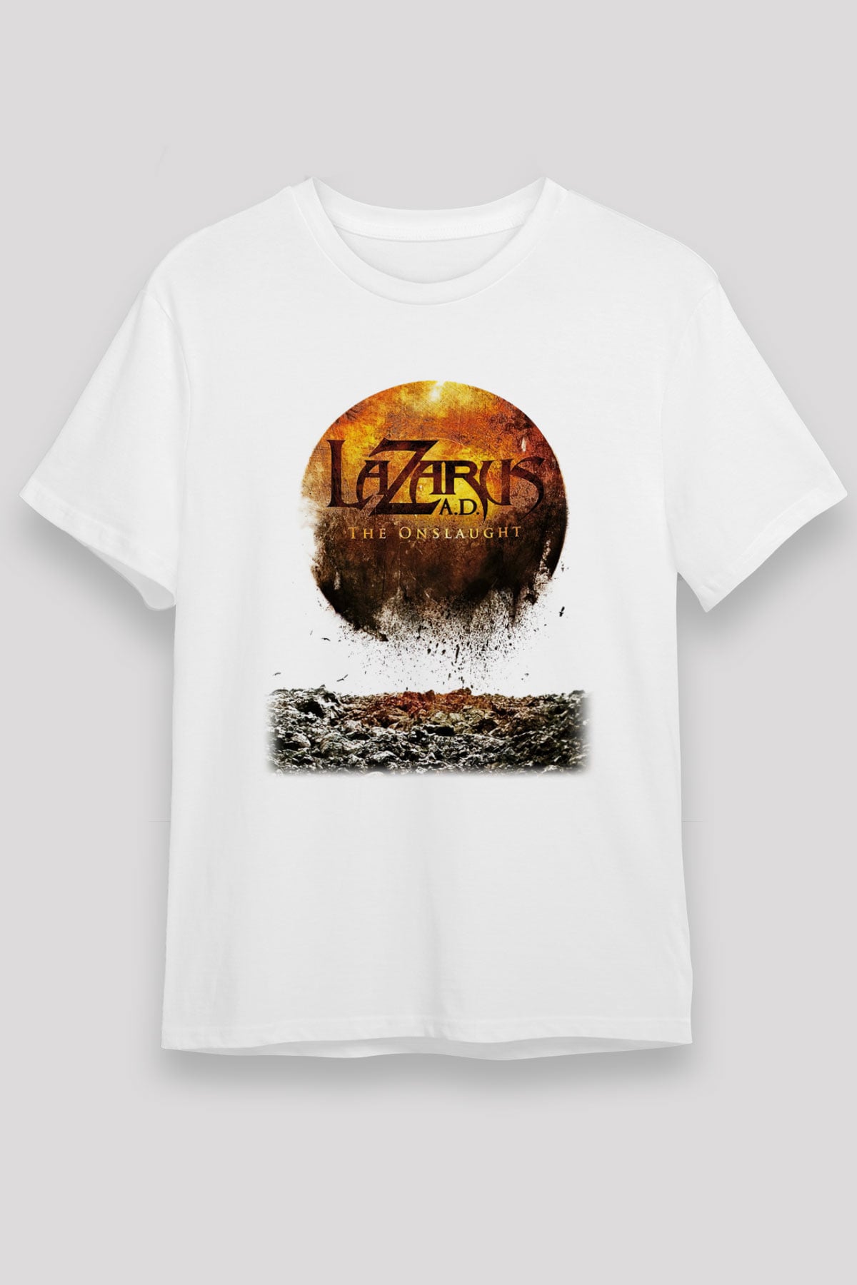 Lazarus A.D. Beyaz Unisex Tişört T-Shirt - TişörtFabrikası