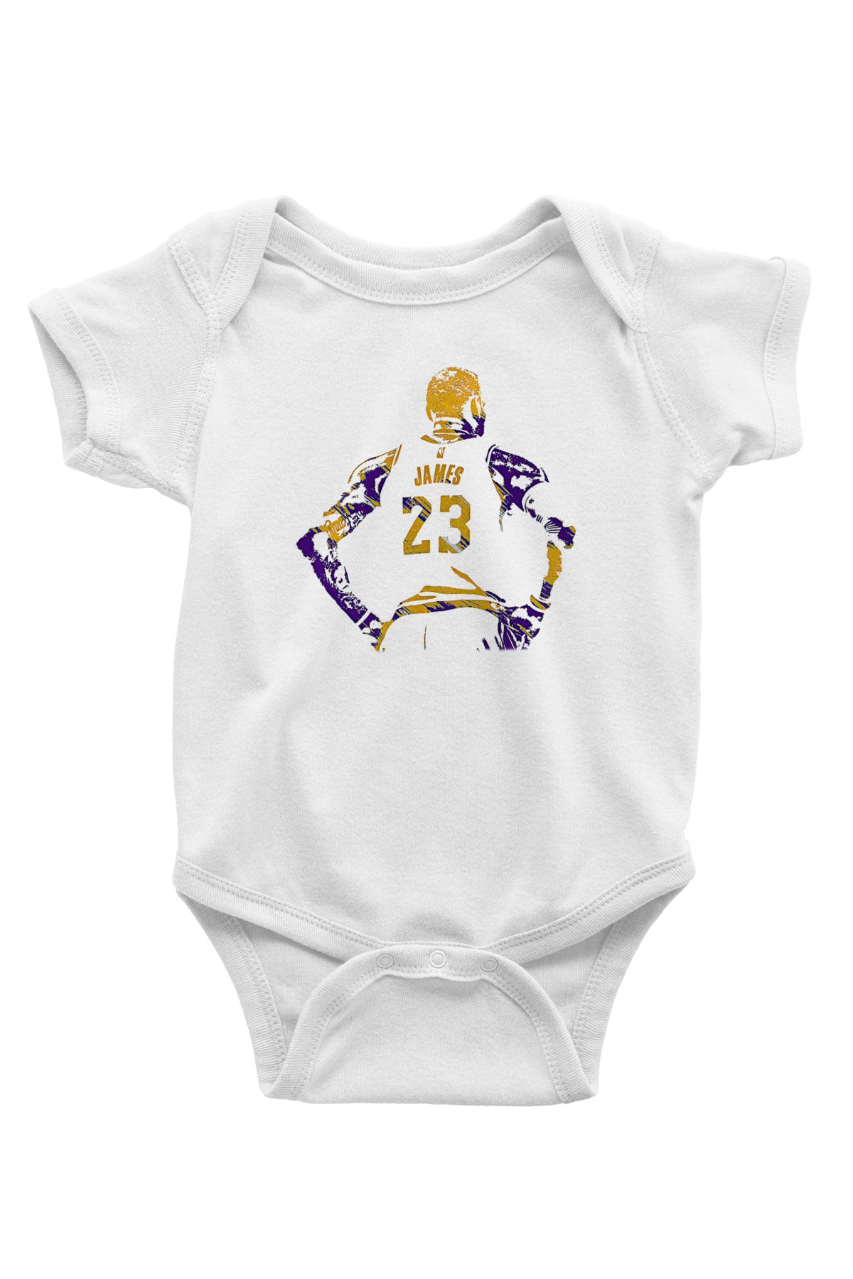 Lebron James Baskılı Beyaz Unisex Bebek Body - Zıbın