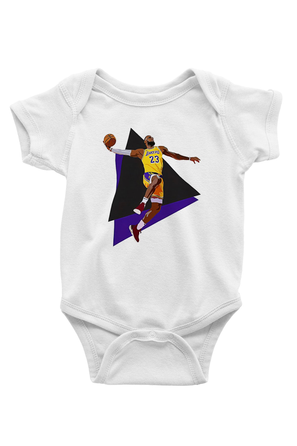 Lebron James Baskılı Beyaz Unisex Bebek Body - Zıbın