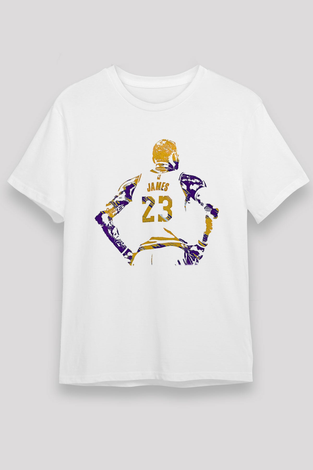 Lebron James Baskılı Unisex Beyaz Tişört - Tshirt