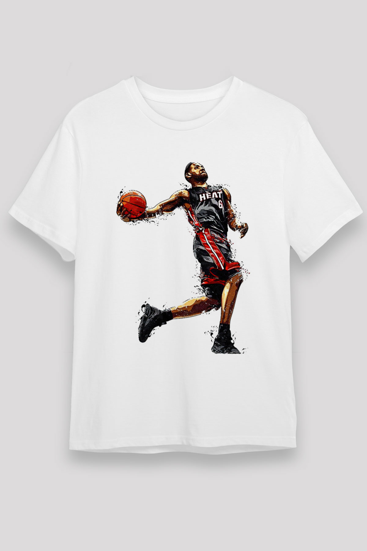 Lebron James Baskılı Unisex Beyaz Tişört - Tshirt