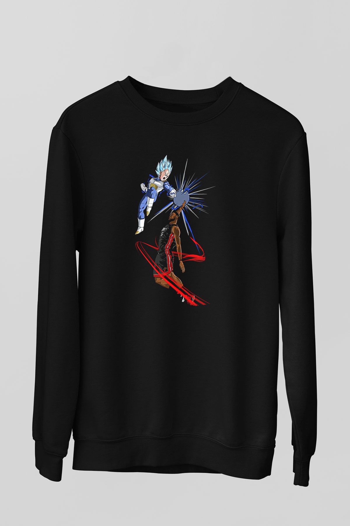 Lebron James Baskılı Unisex Siyah Sweatshirt