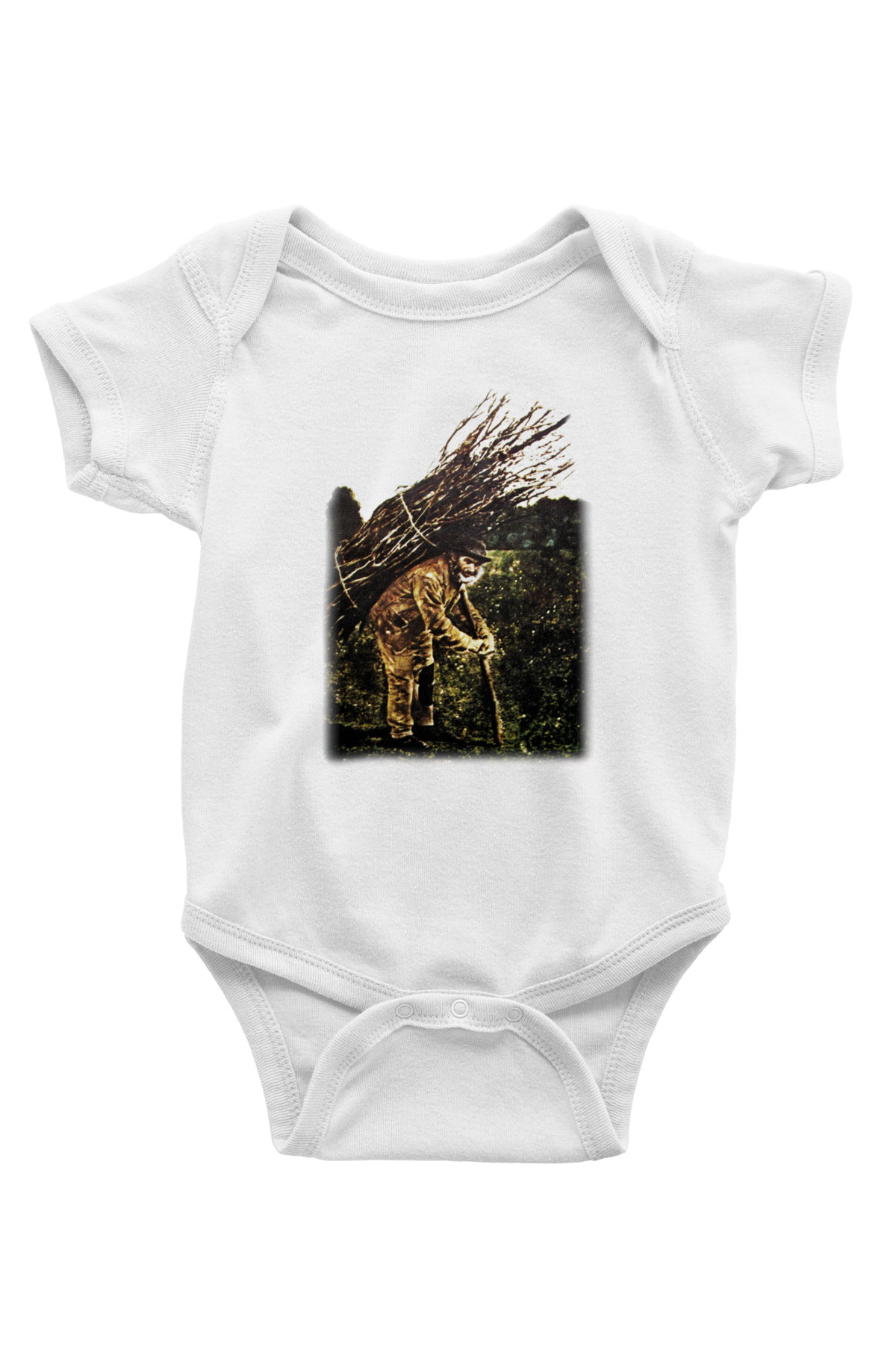 Led Zeppelin Baskılı Beyaz Unisex Bebek Body - Zıbın