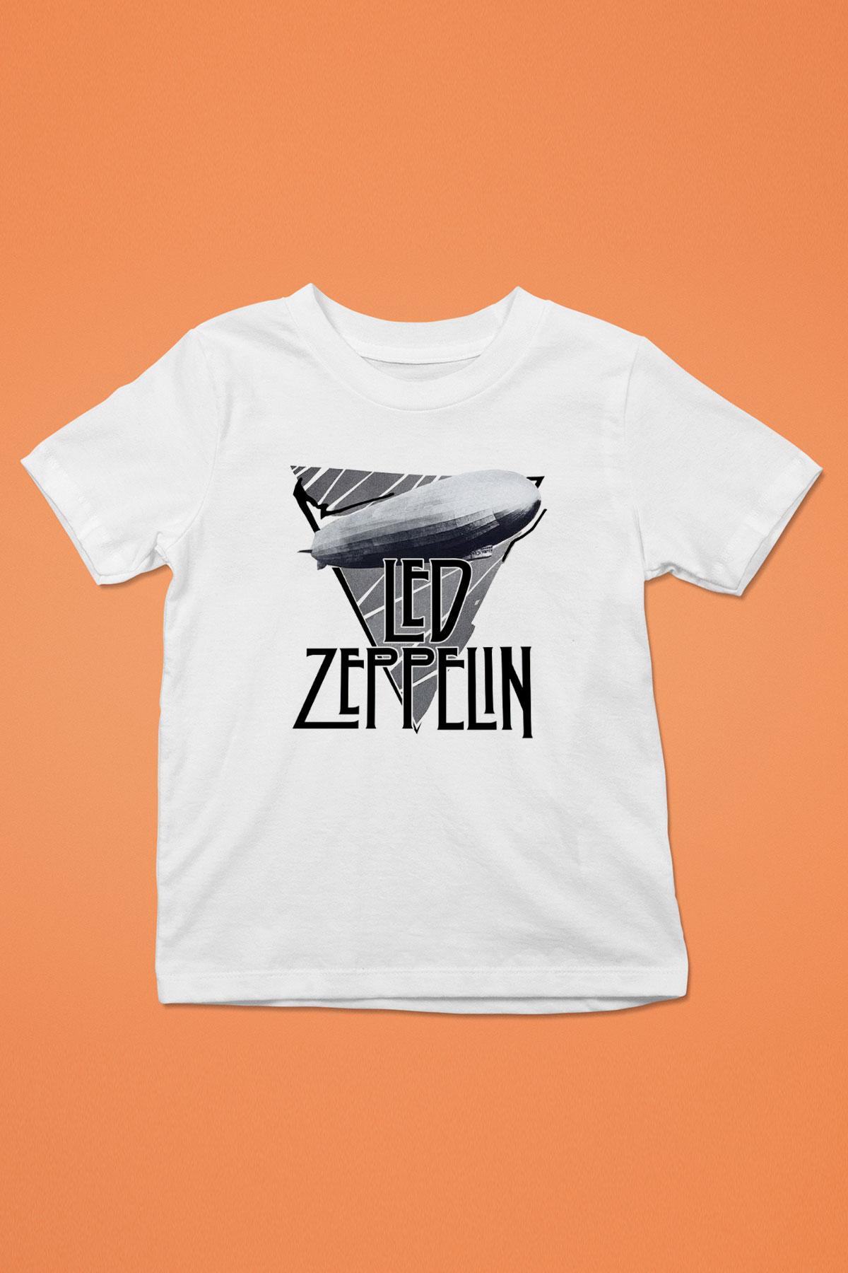 Led Zeppelin Baskılı Beyaz Unisex Çocuk Tişört