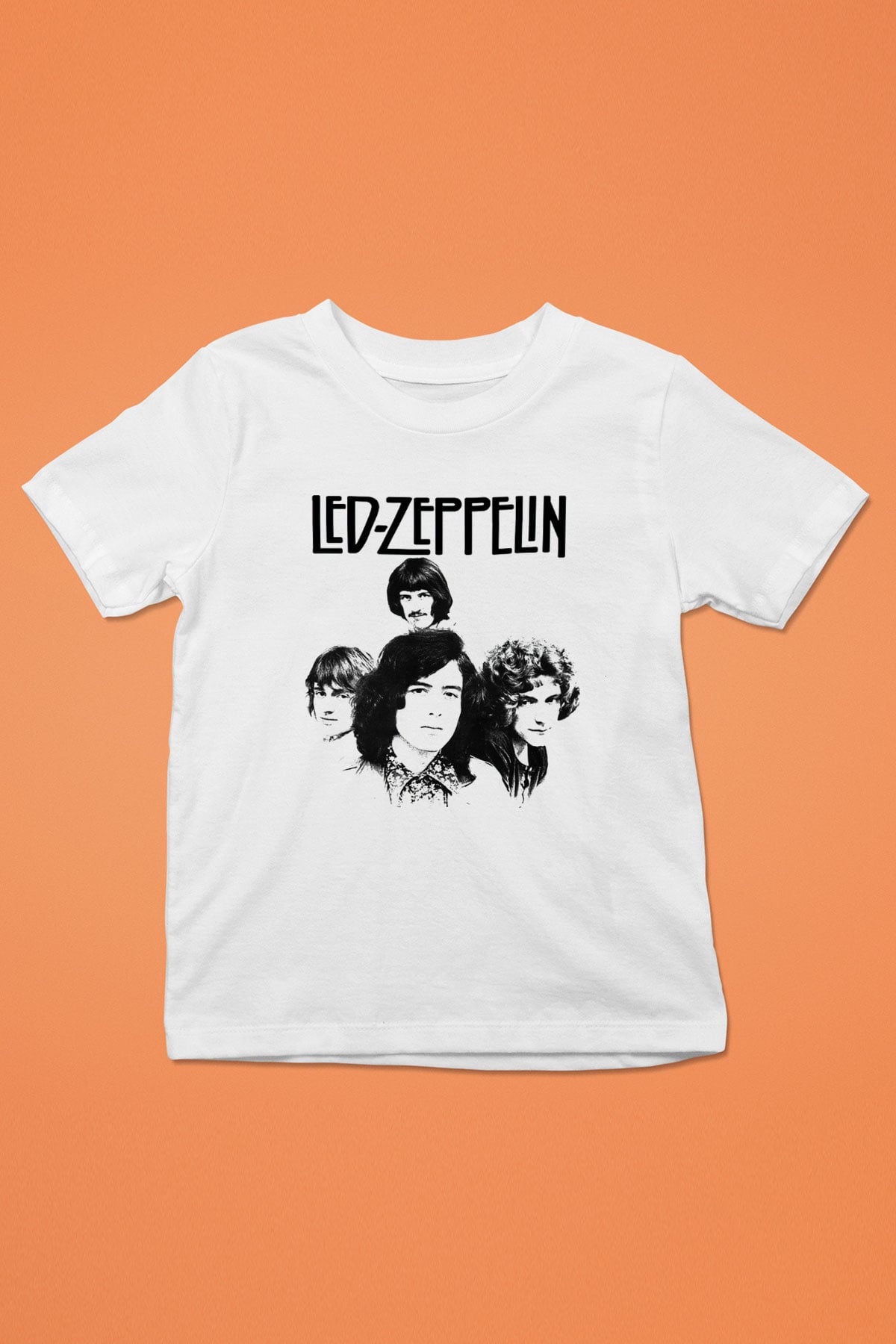 Led Zeppelin Baskılı Beyaz Unisex Çocuk Tişört