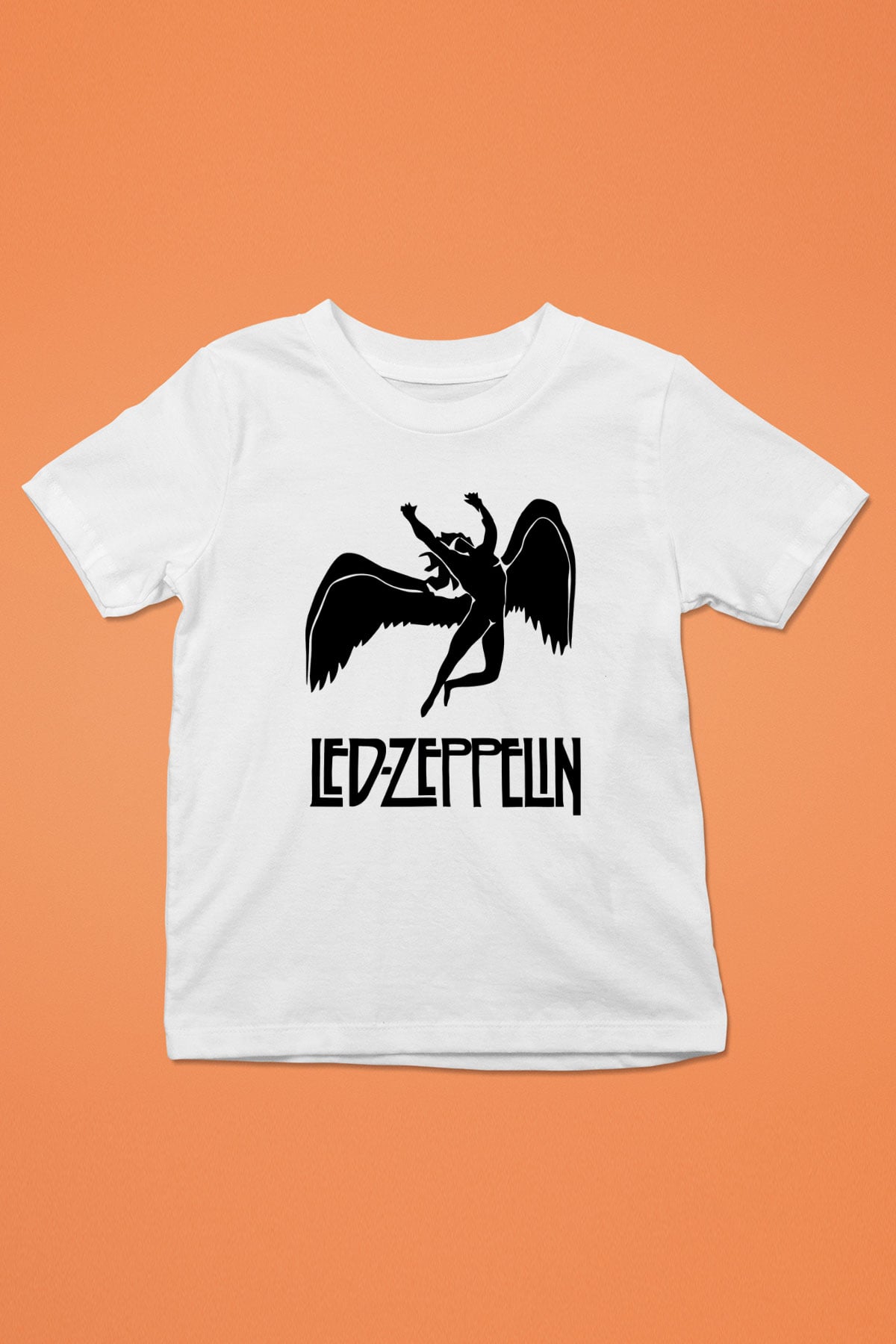 Led Zeppelin Baskılı Beyaz Unisex Çocuk Tişört