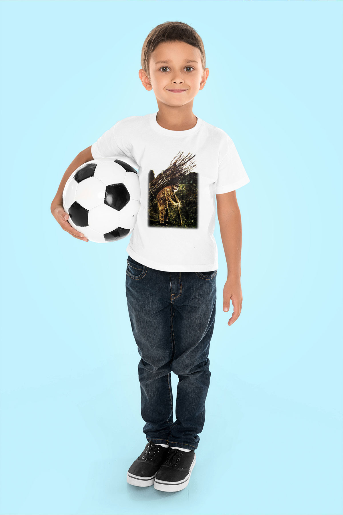 Led Zeppelin Baskılı Beyaz Unisex Çocuk Tişört