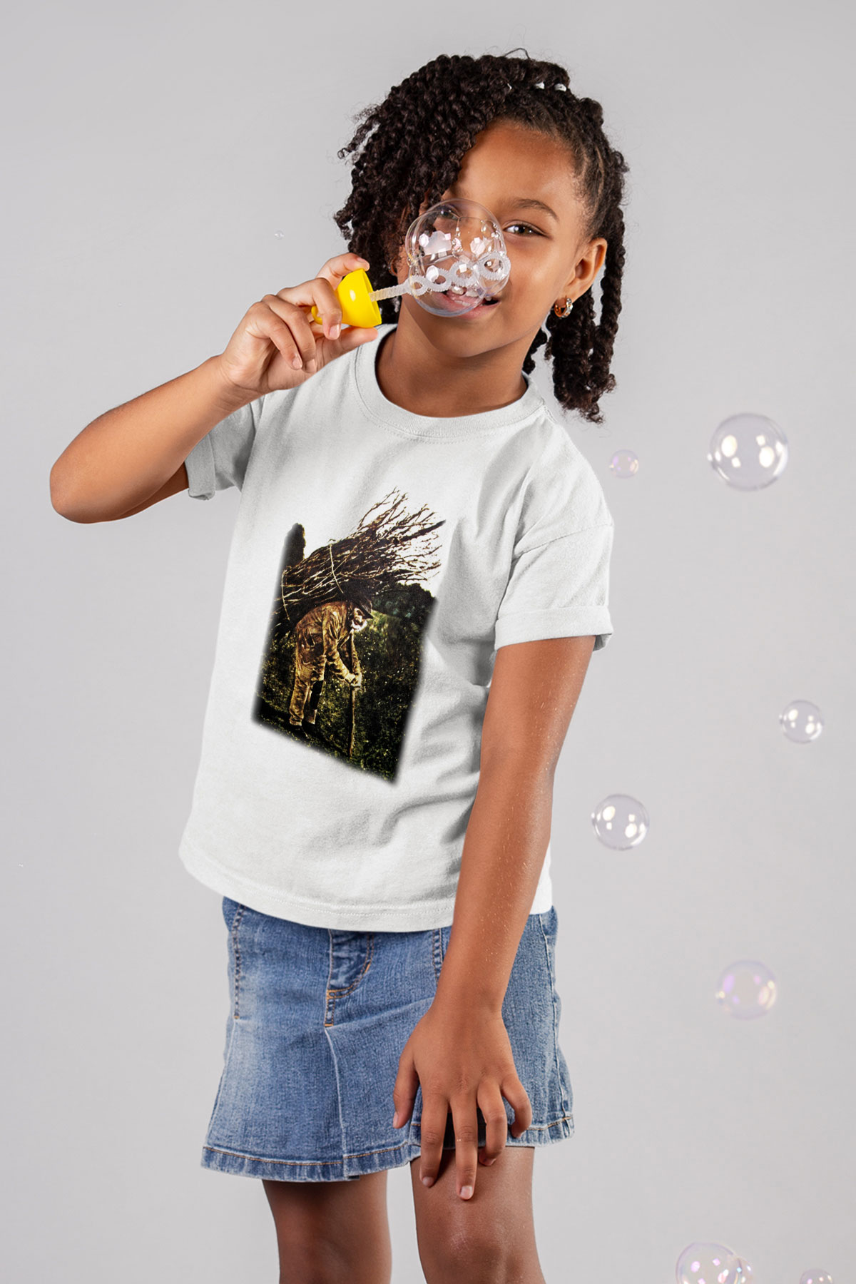 Led Zeppelin Baskılı Beyaz Unisex Çocuk Tişört