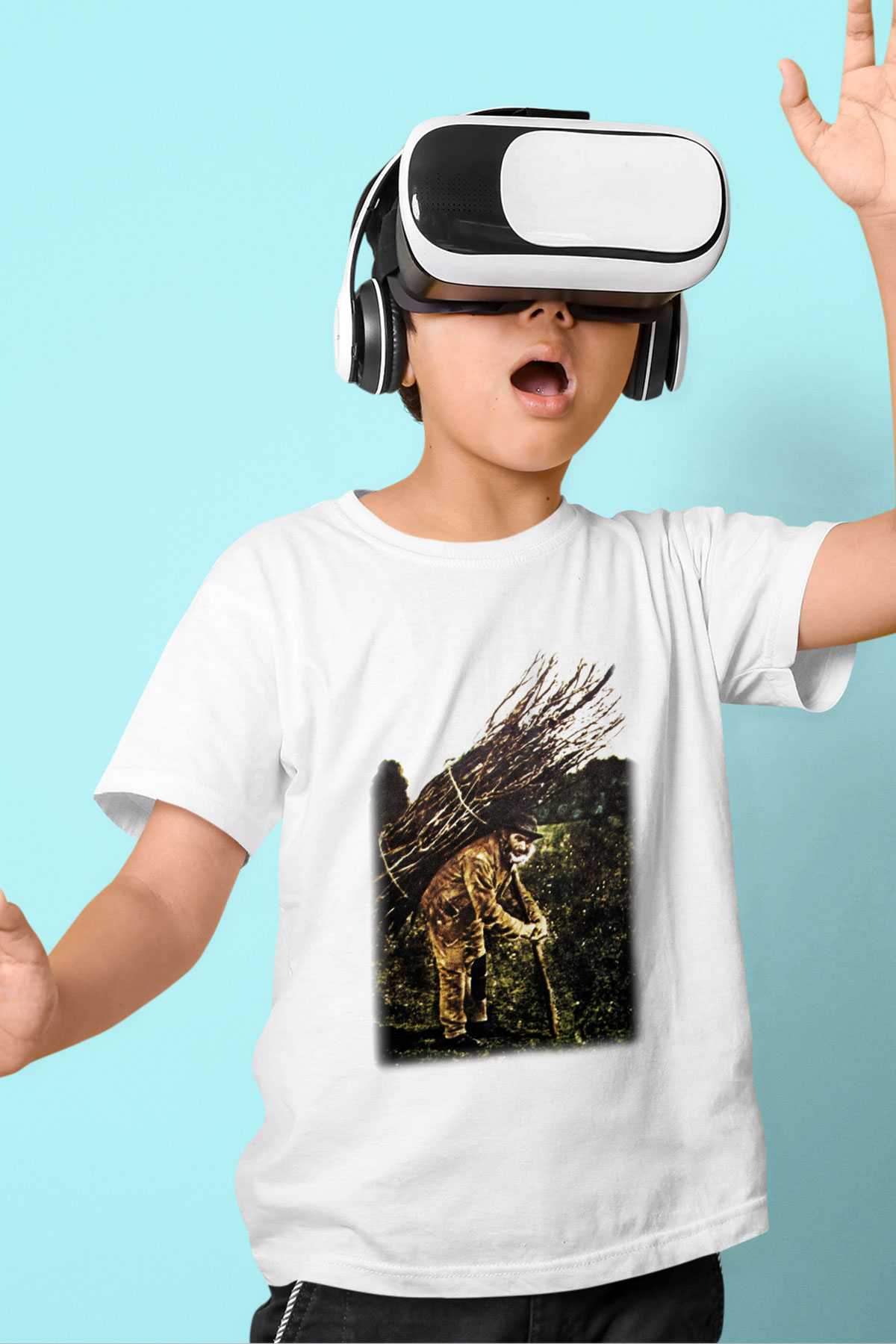 Led Zeppelin Baskılı Beyaz Unisex Çocuk Tişört