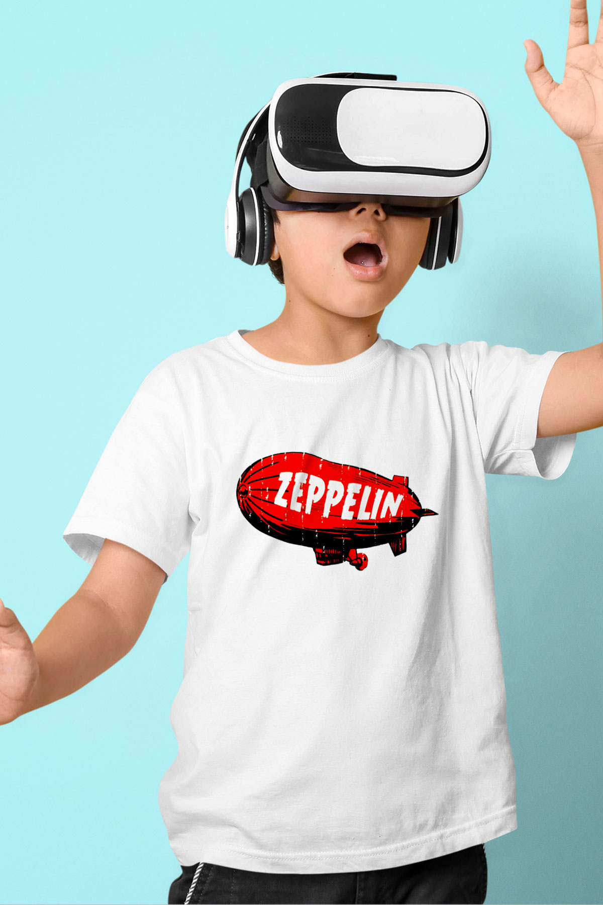 Led Zeppelin Beyaz Unisex Çocuk Tişört