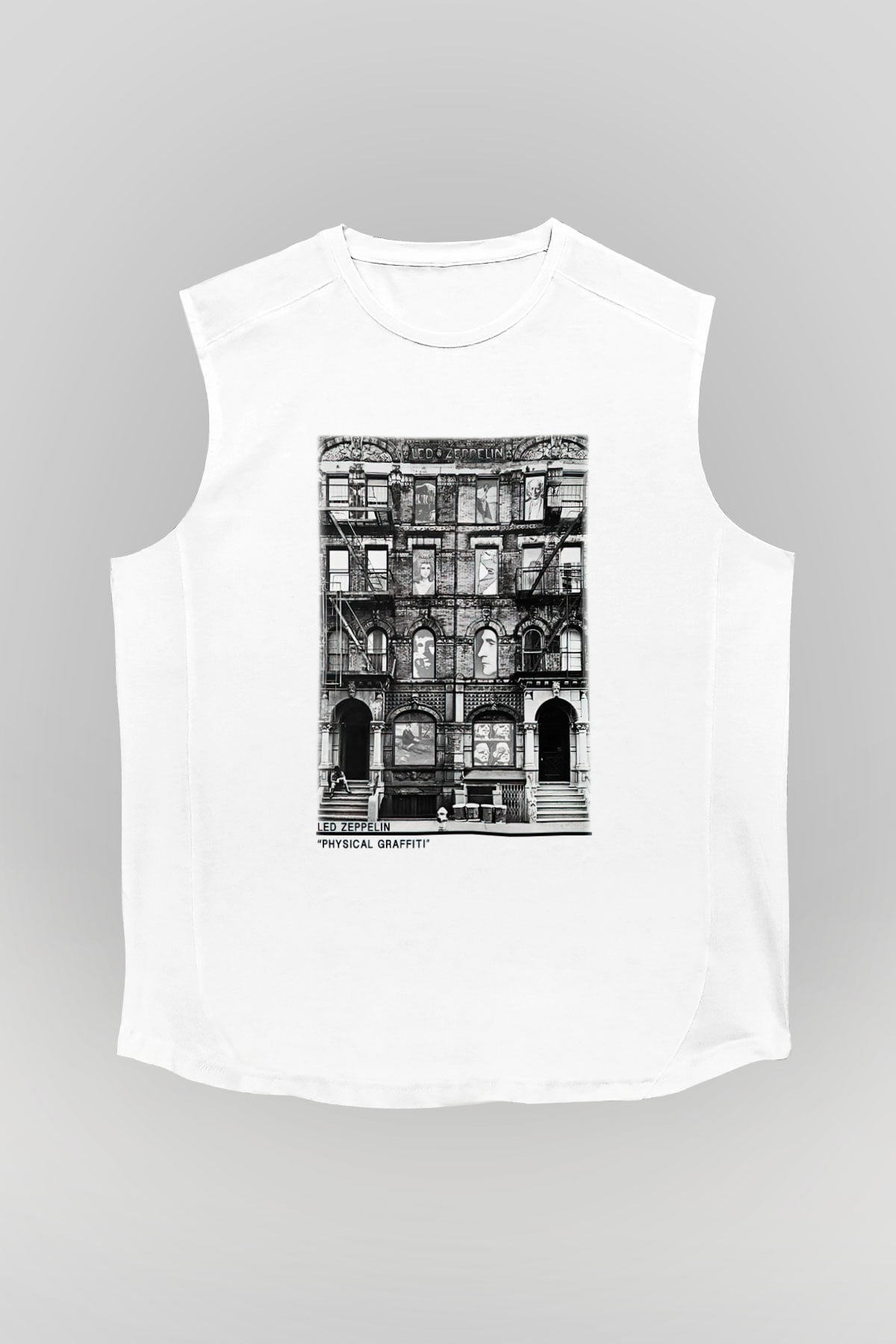 Led Zeppelin Beyaz Unisex Kolsuz Tişört