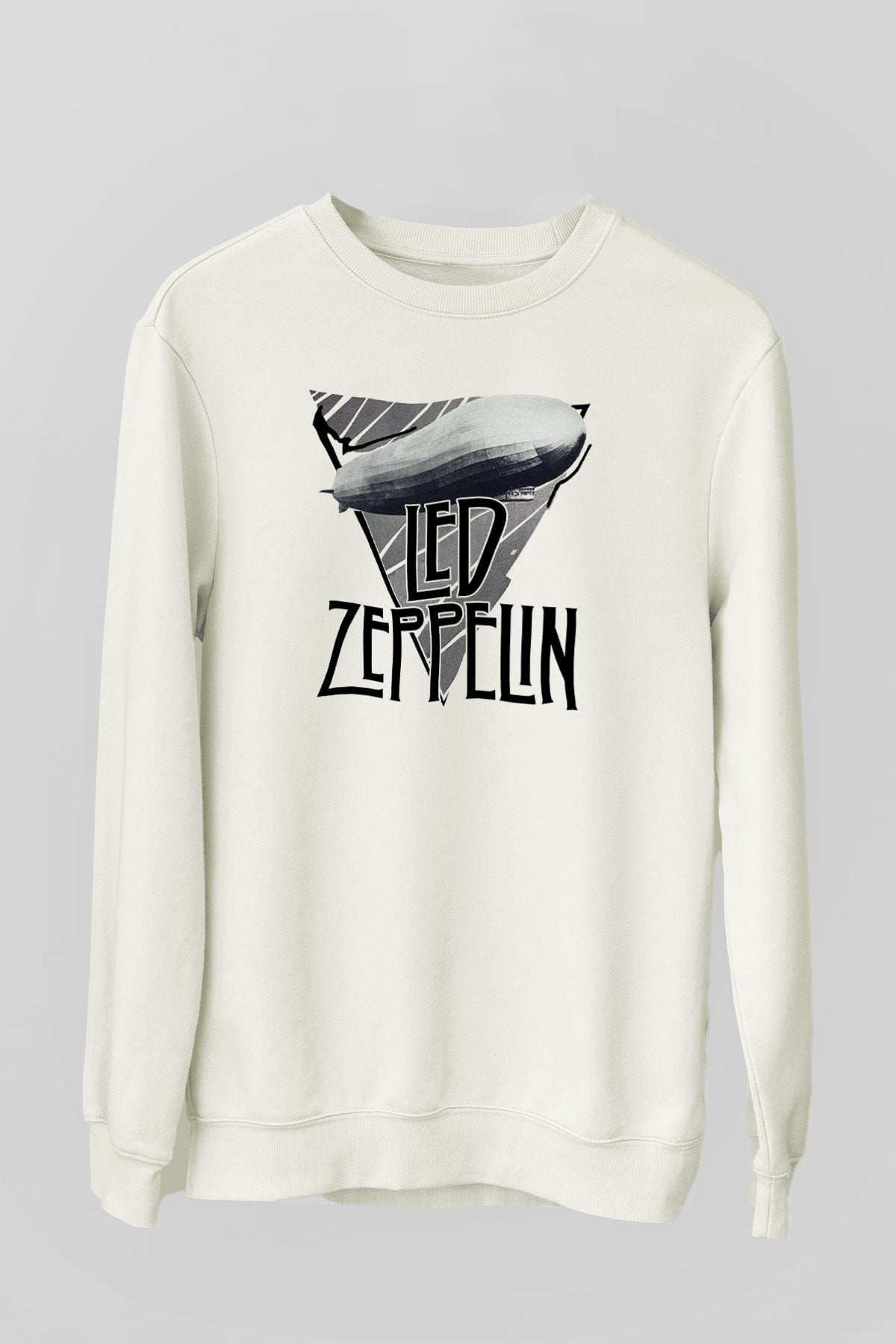 Led Zeppelin Beyaz Unisex Sweatshirt