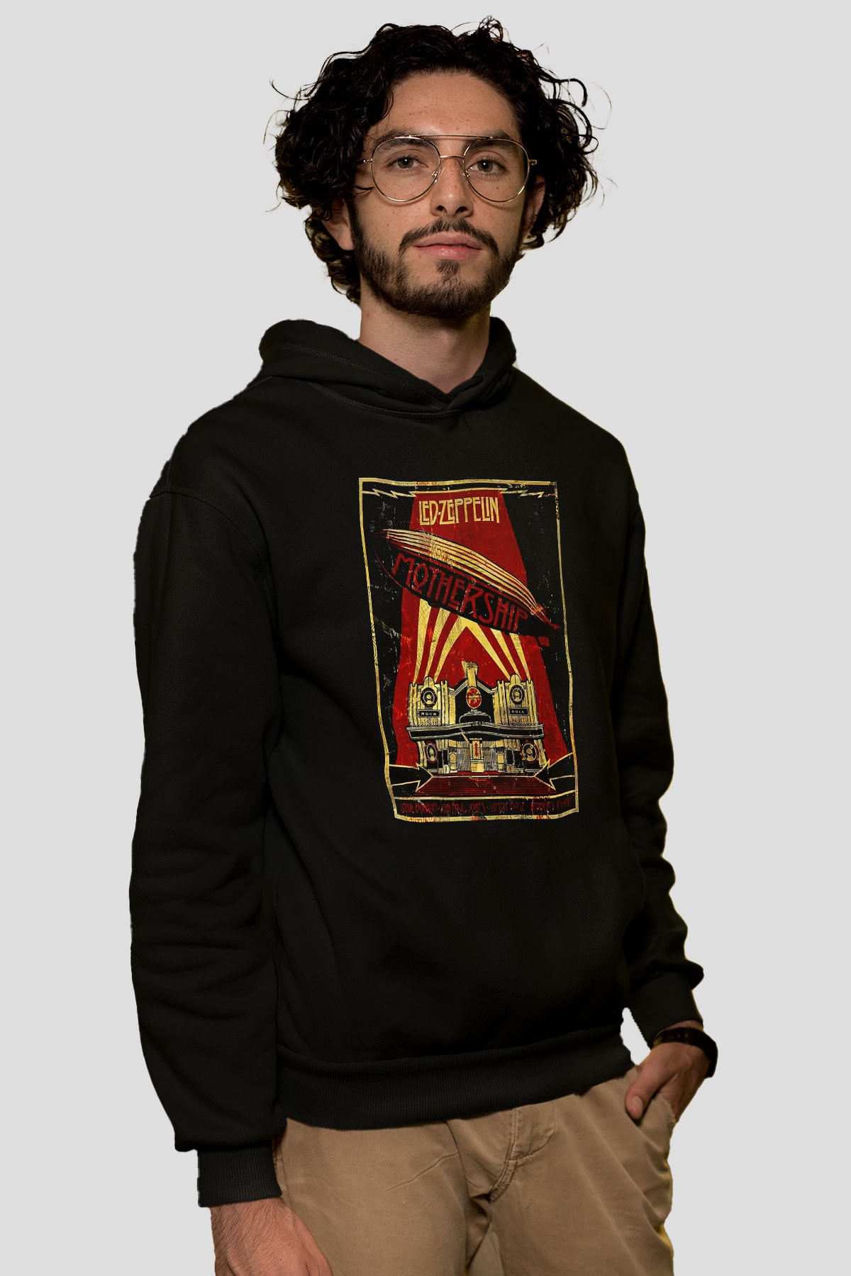 Led Zeppelin Mothership Siyah Unisex Hoodie