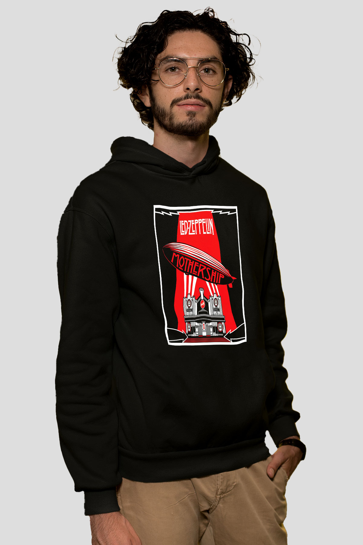 Led Zeppelin Mothership Siyah Unisex Hoodie