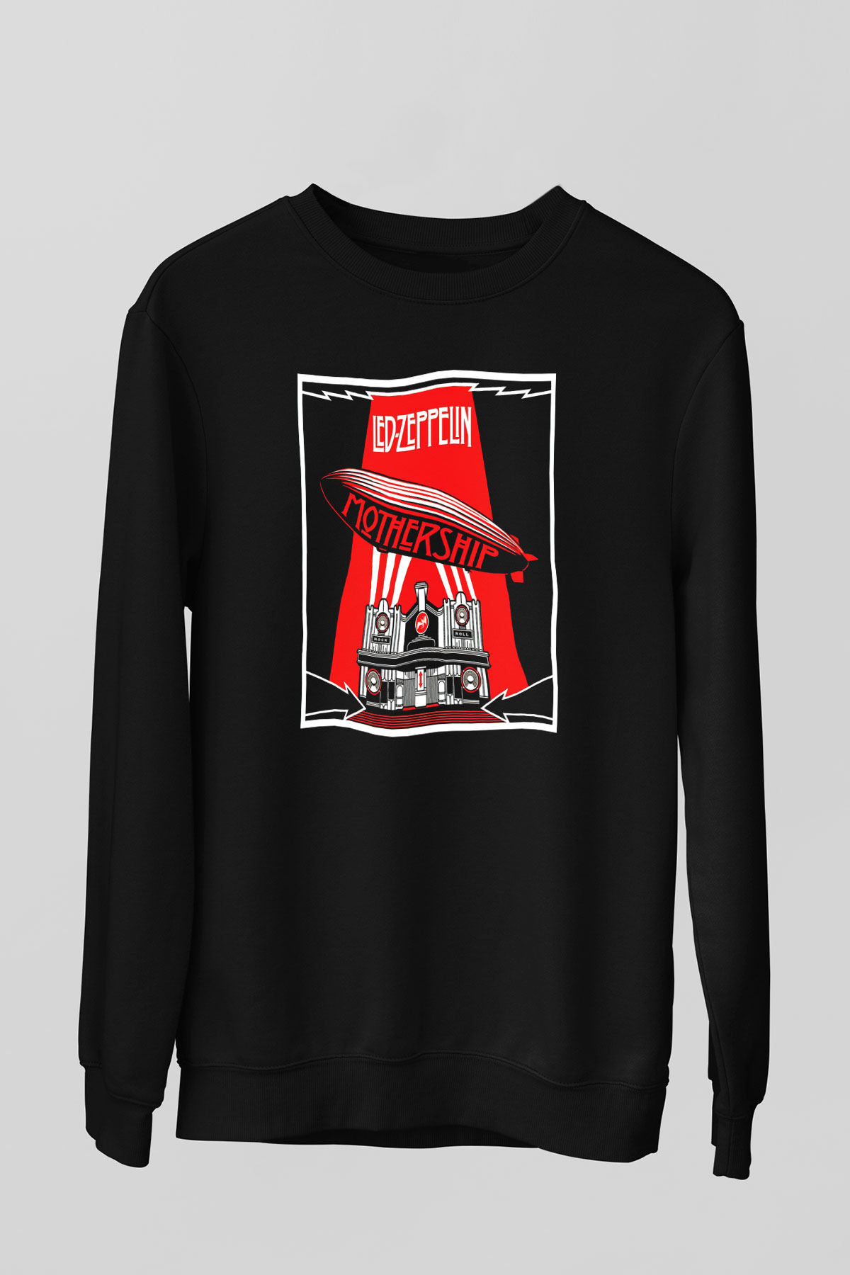 Led Zeppelin Mothership Siyah Unisex Sweatshirt