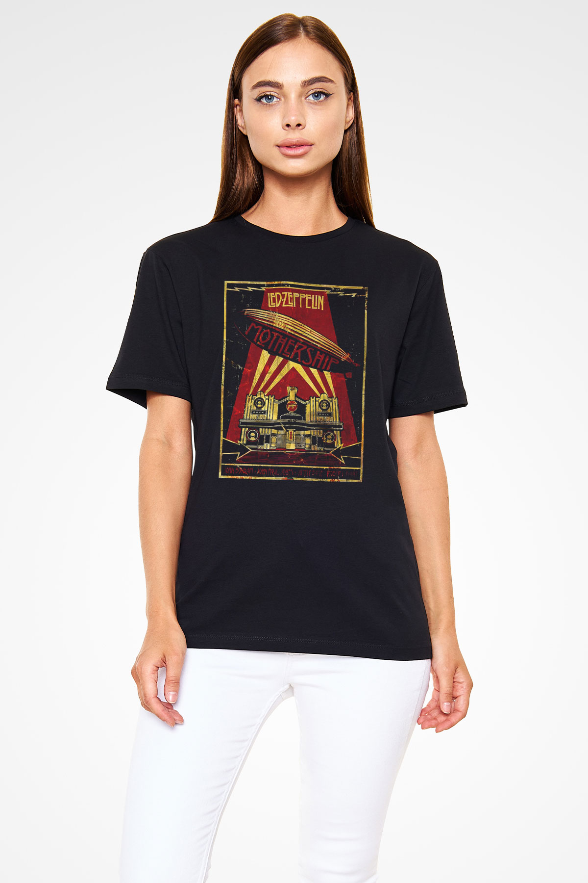 Led Zeppelin Mothership Siyah Unisex Tişört T-Shirt - TişörtFabrikası