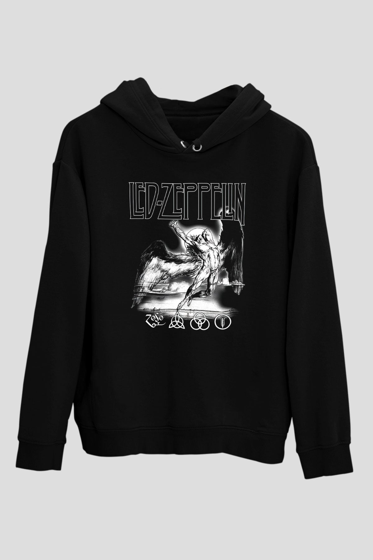 Led Zeppelin Siyah Unisex Hoodie