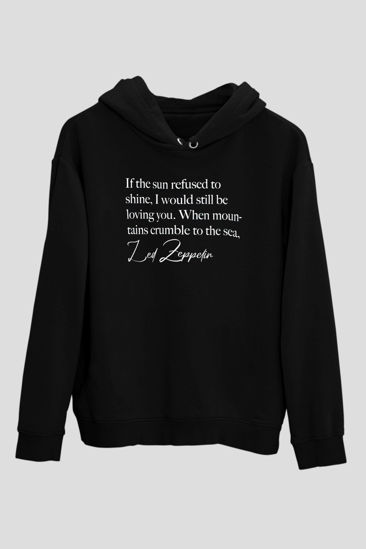 Led Zeppelin Siyah Unisex Kapüşonlu Sweatshirt