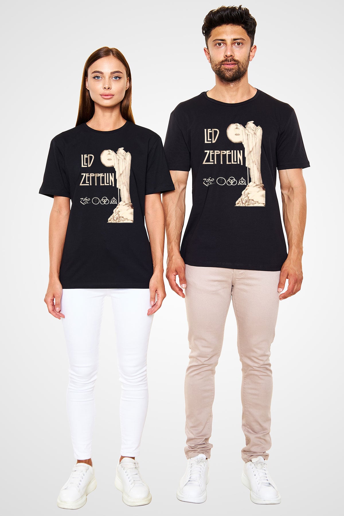 Led Zeppelin Siyah Unisex Tişört T-Shirt - TişörtFabrikası