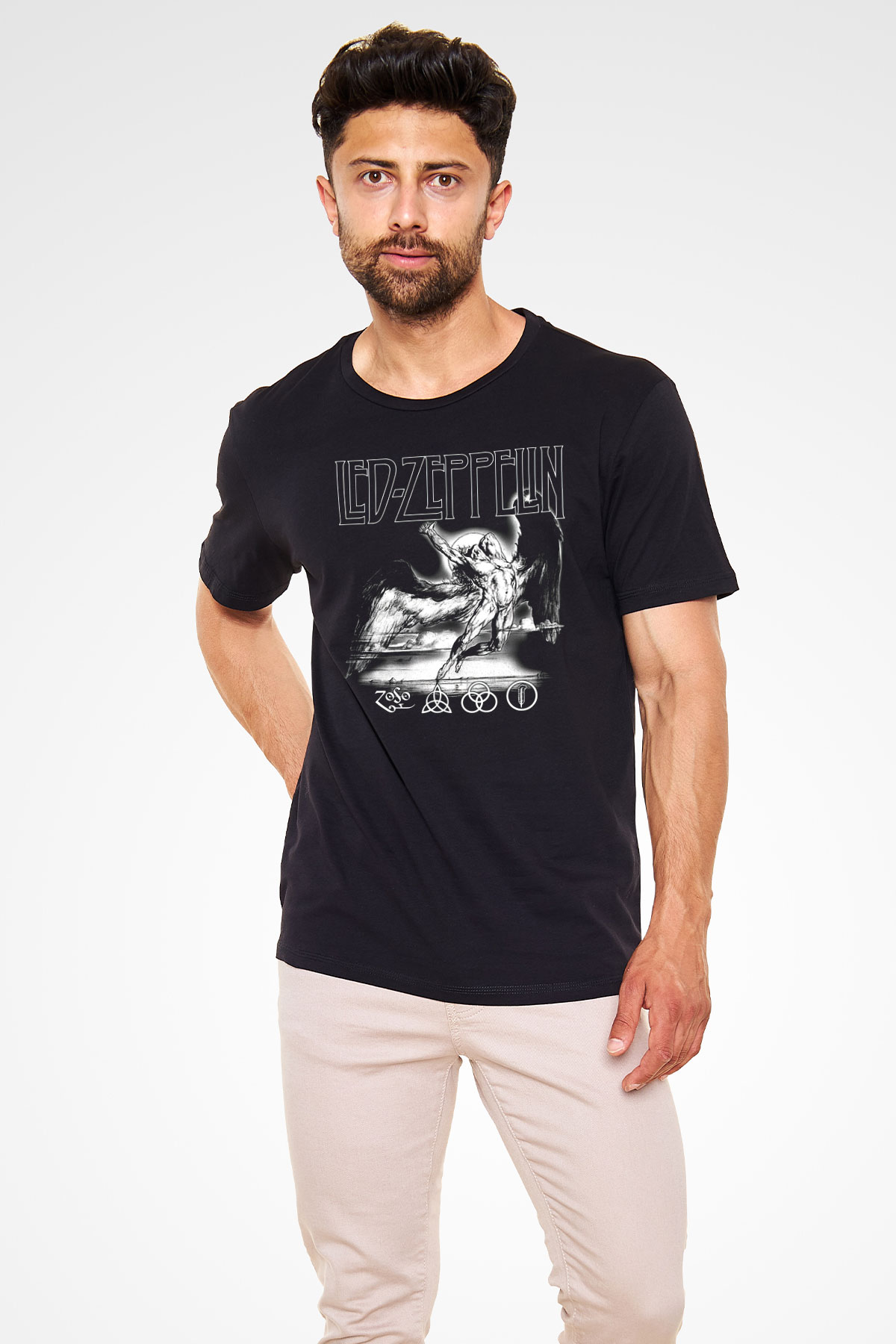 Led Zeppelin Siyah Unisex Tişört T-Shirt - TişörtFabrikası