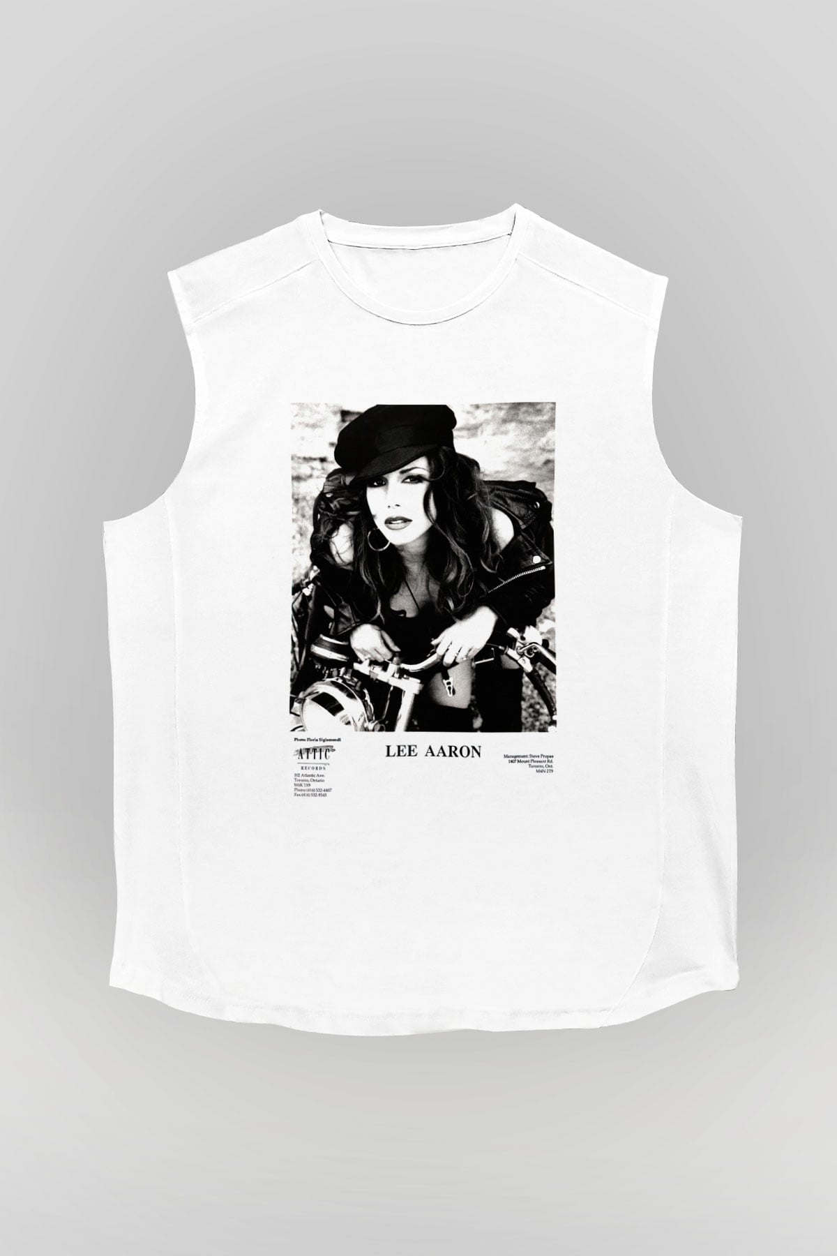 Lee Aaron Beyaz Unisex Kolsuz Tişört