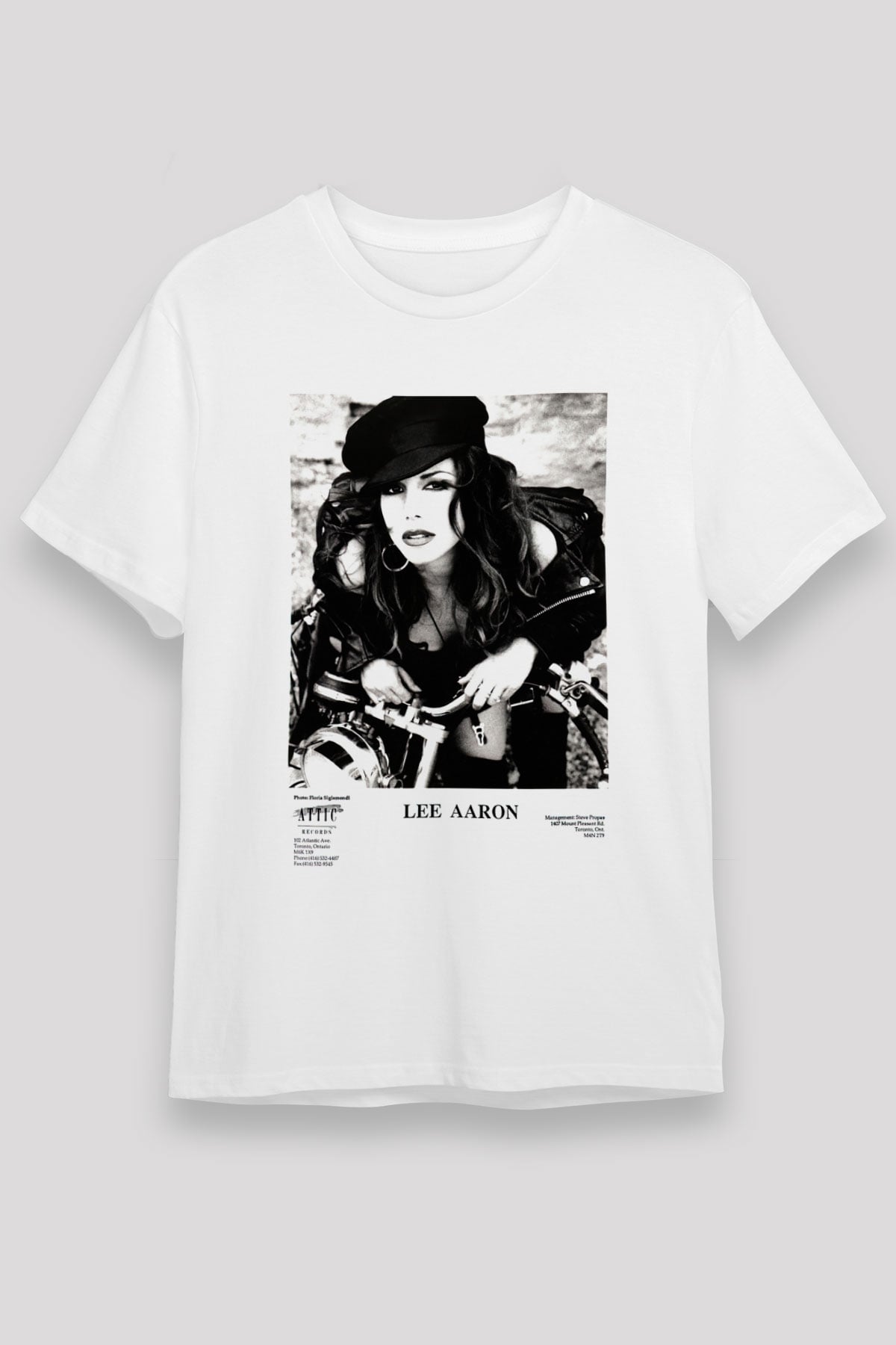 Lee Aaron Beyaz Unisex Tişört T-Shirt - TişörtFabrikası