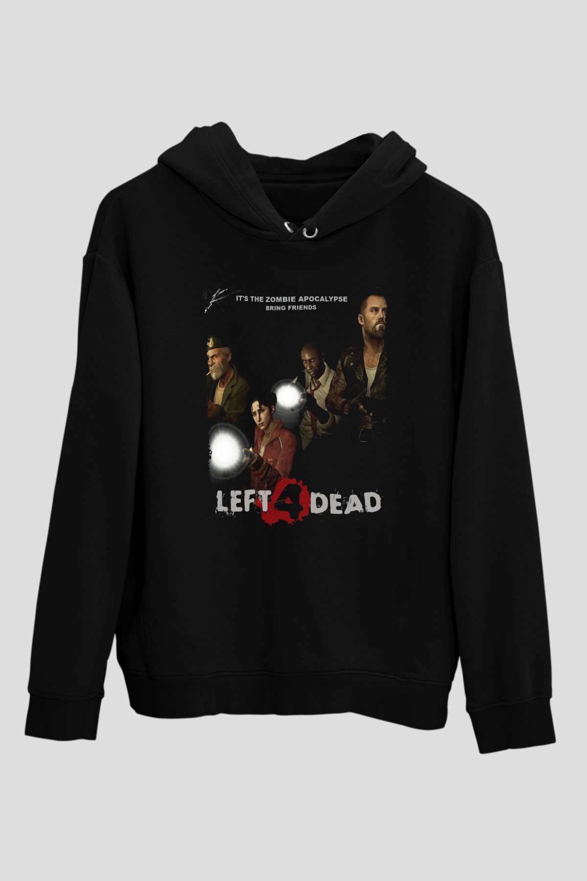 Left 4 Dead Siyah Unisex Hoodie