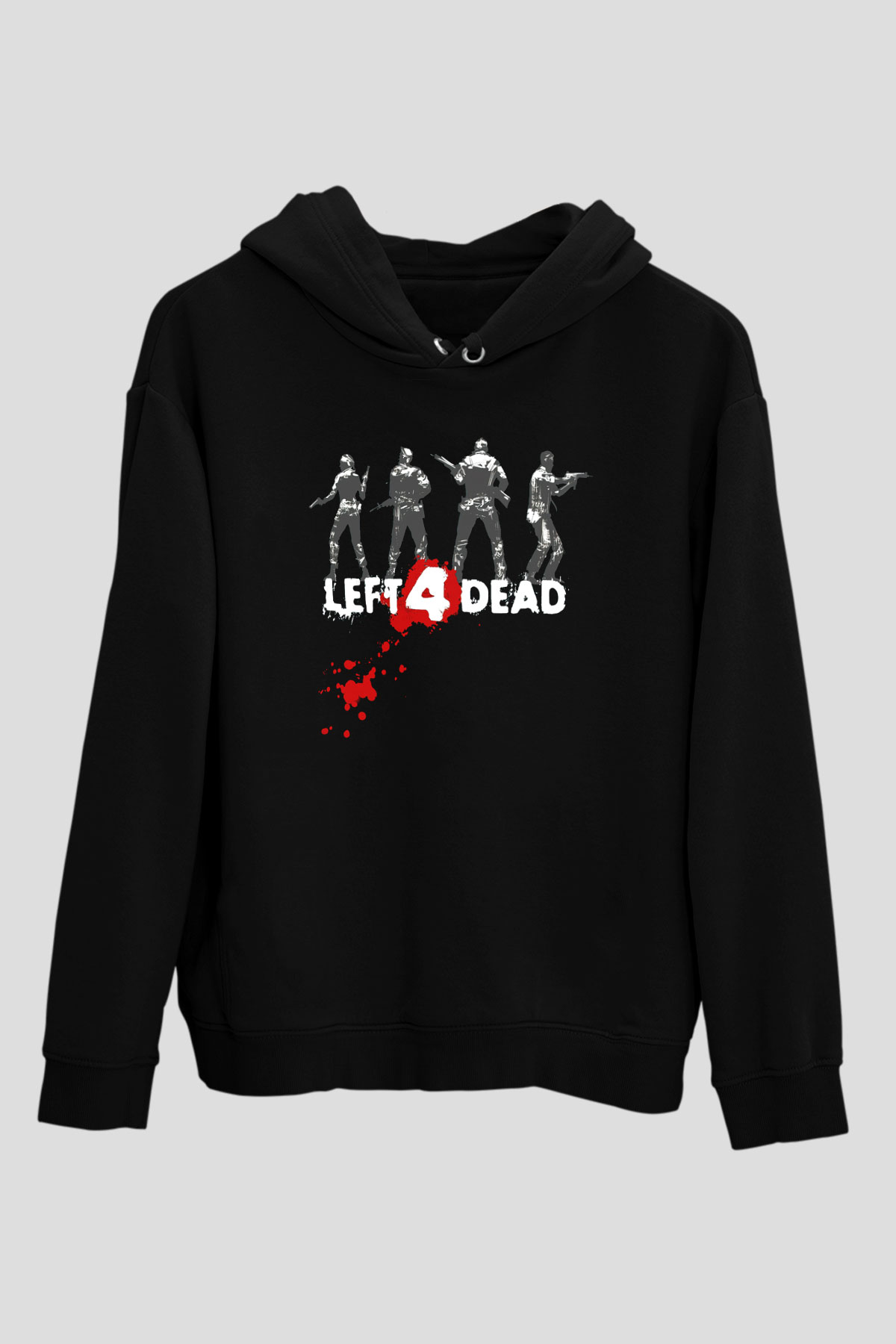 Left 4 Dead Siyah Unisex Hoodie