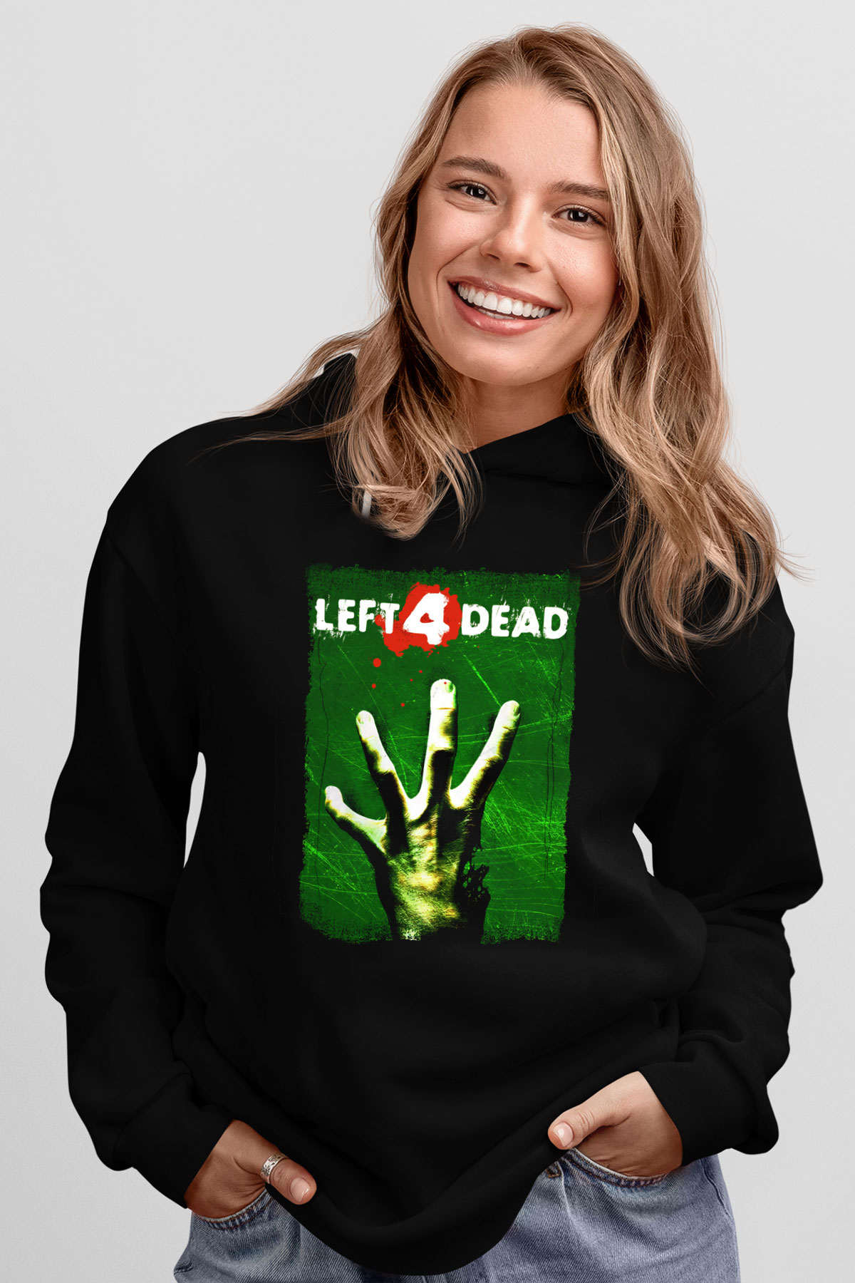 Left 4 Dead Siyah Unisex Hoodie