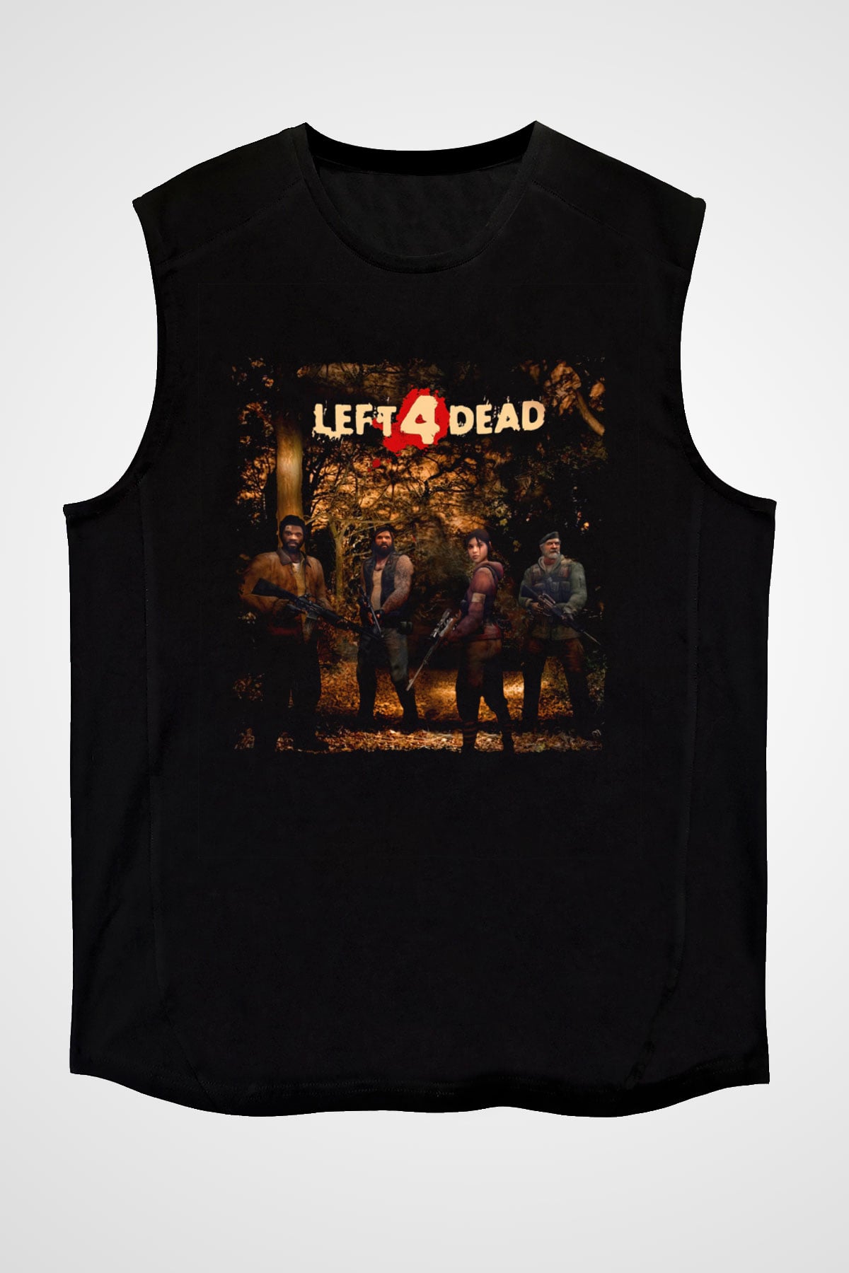 Left 4 Dead Siyah Unisex Kolsuz Tişört