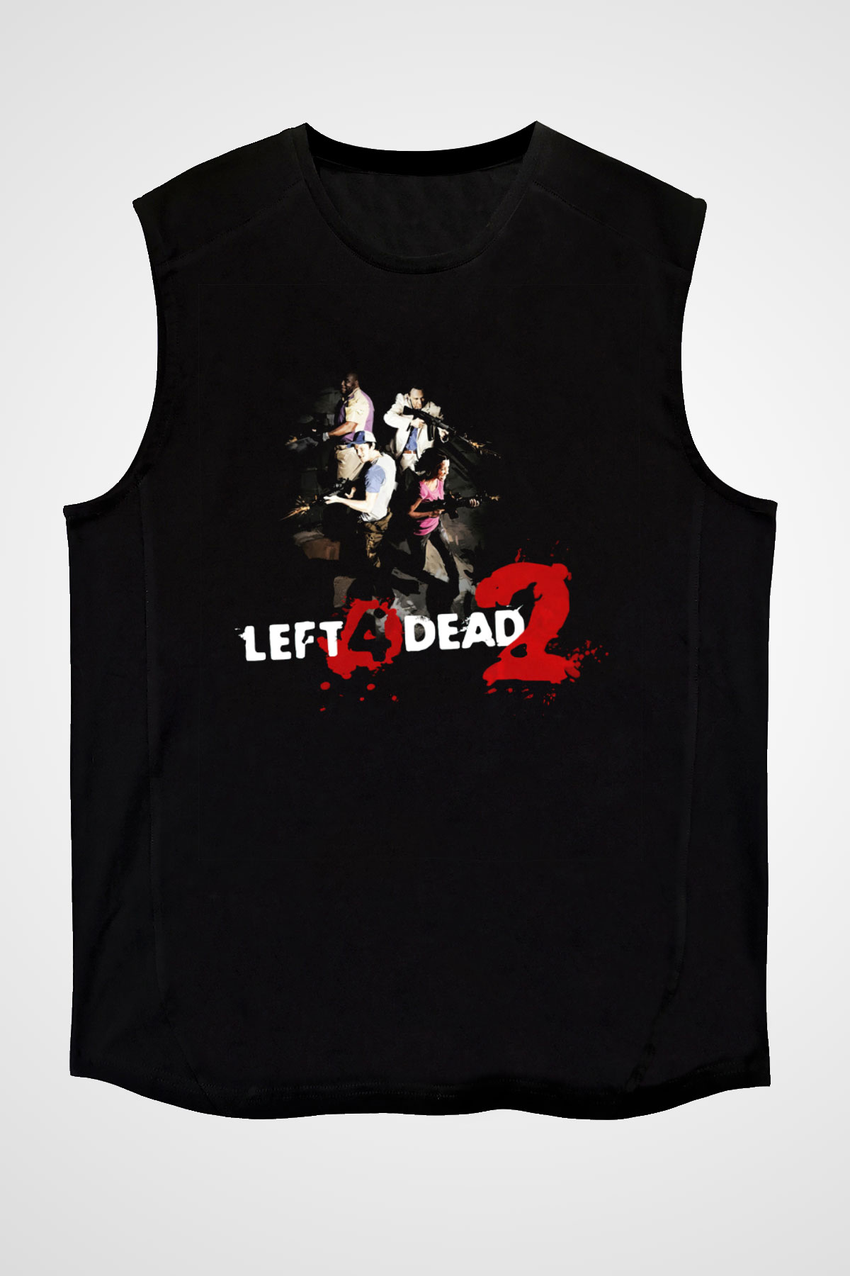 Left 4 Dead Siyah Unisex Kolsuz Tişört