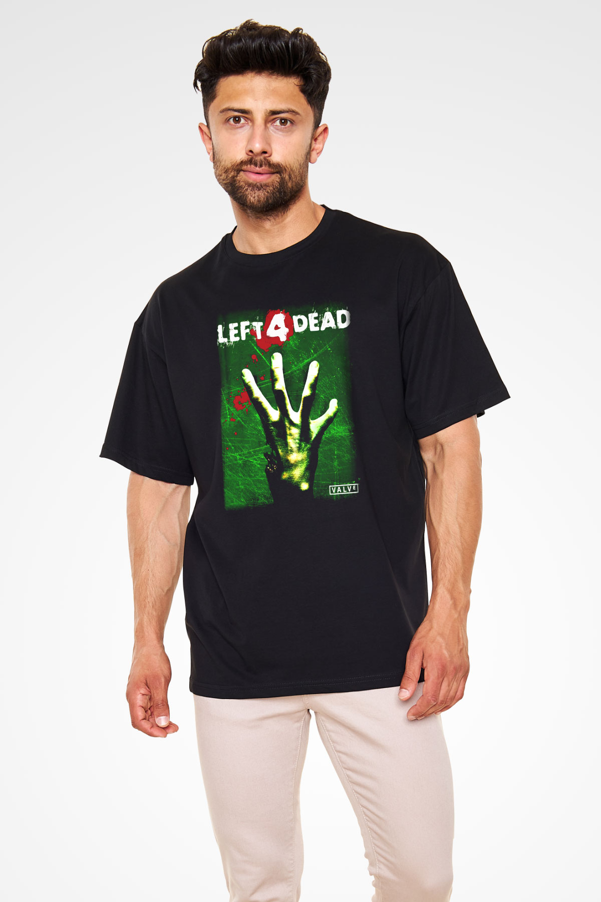 Left 4 Dead Siyah Unisex Oversize Tişört T-Shirt