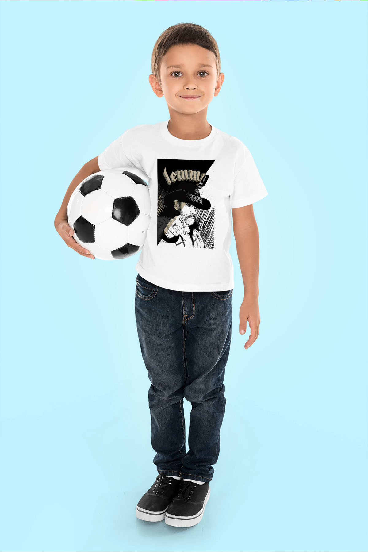 Lemmy Baskılı Beyaz Unisex Çocuk Tişört