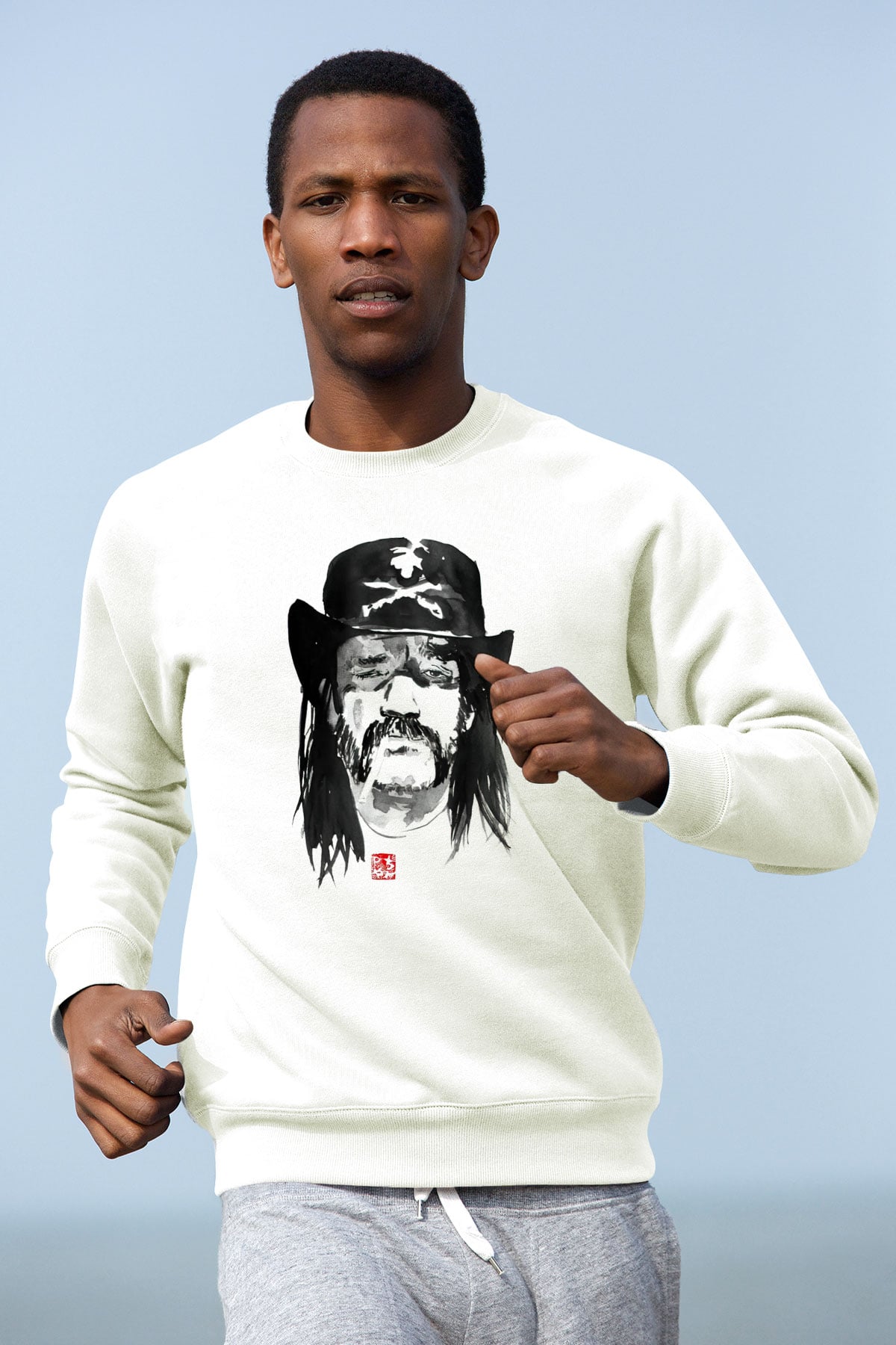 Lemmy Beyaz Unisex Sweatshirt