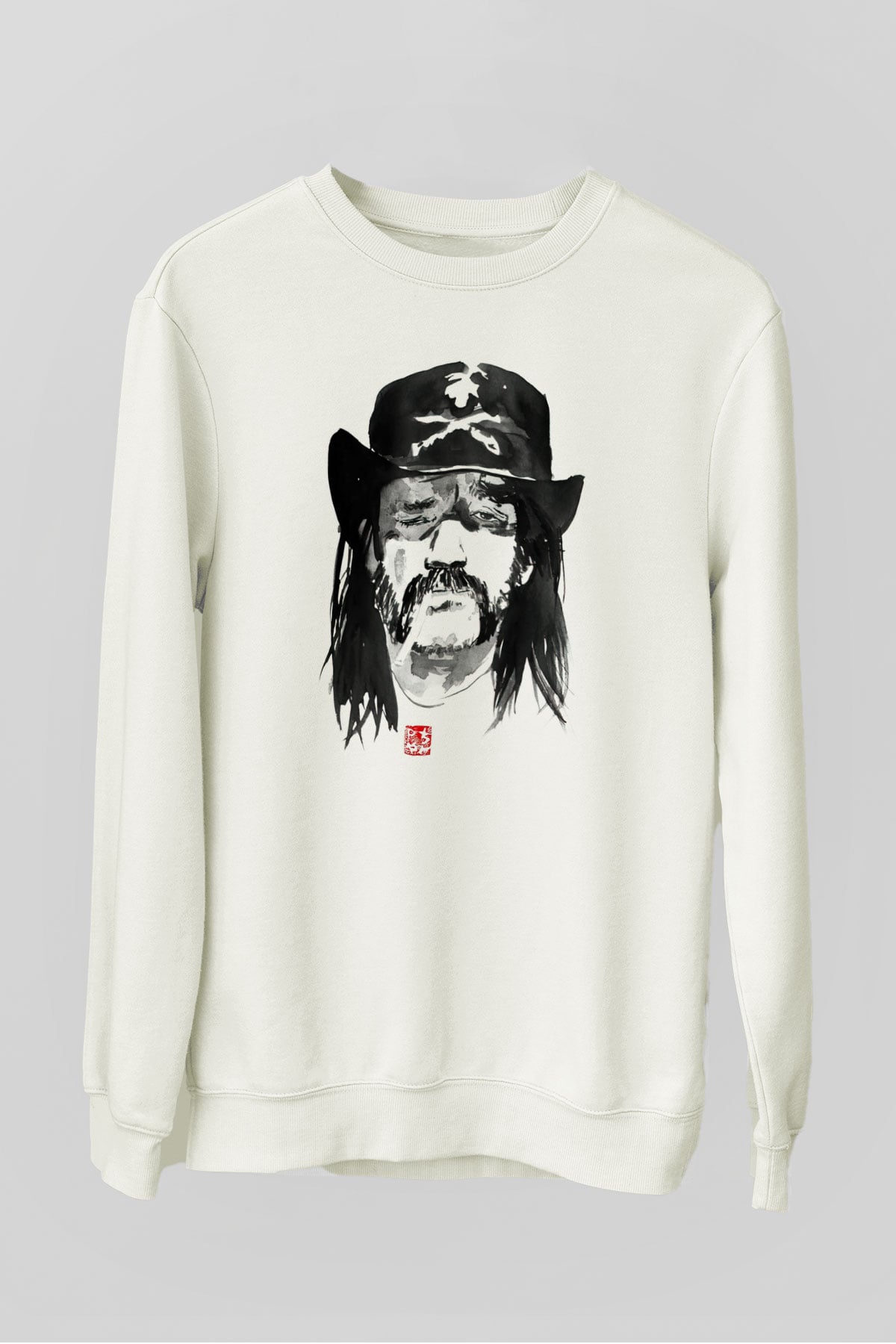 Lemmy Beyaz Unisex Sweatshirt