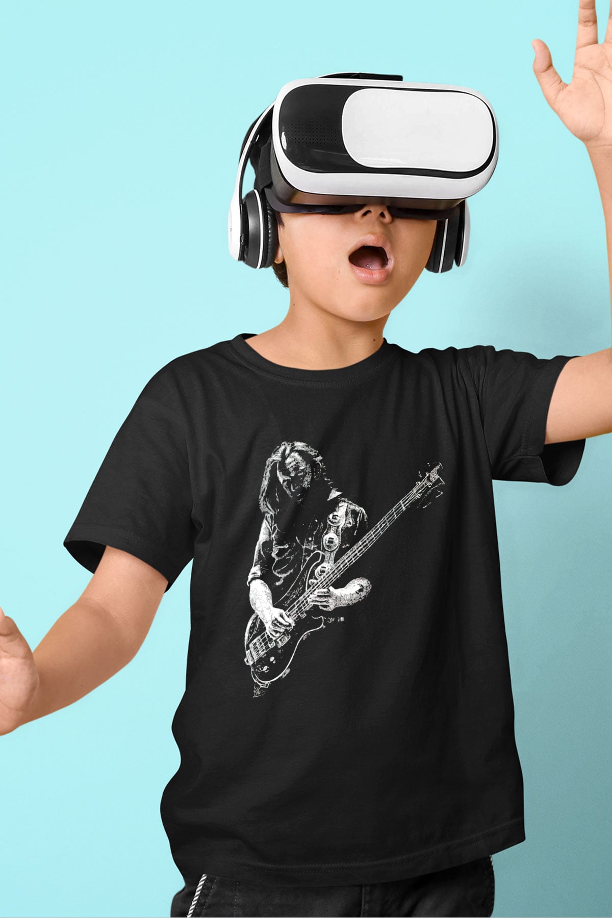 Lemmy Siyah Unisex Çocuk Tişört