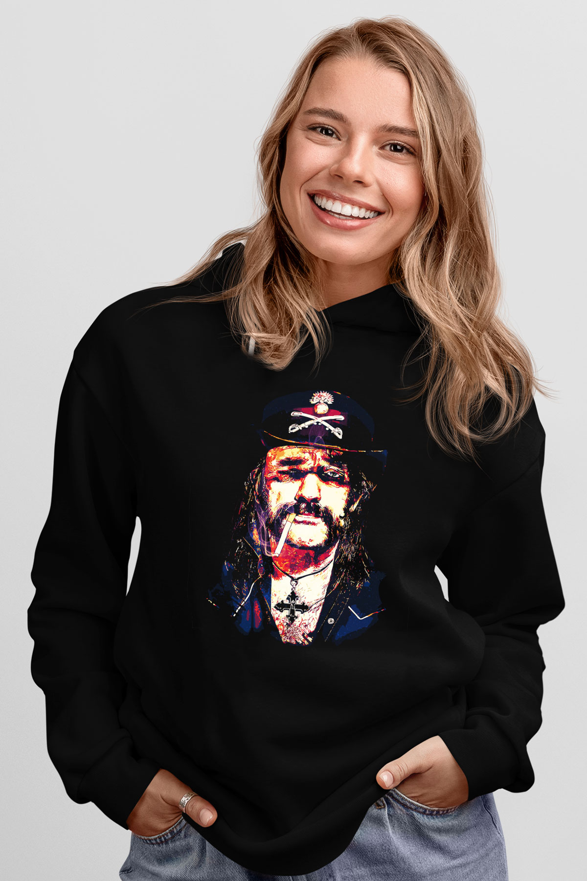 Lemmy Siyah Unisex Hoodie